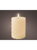 Lumineo LED Twisted Wax Candle 12cm