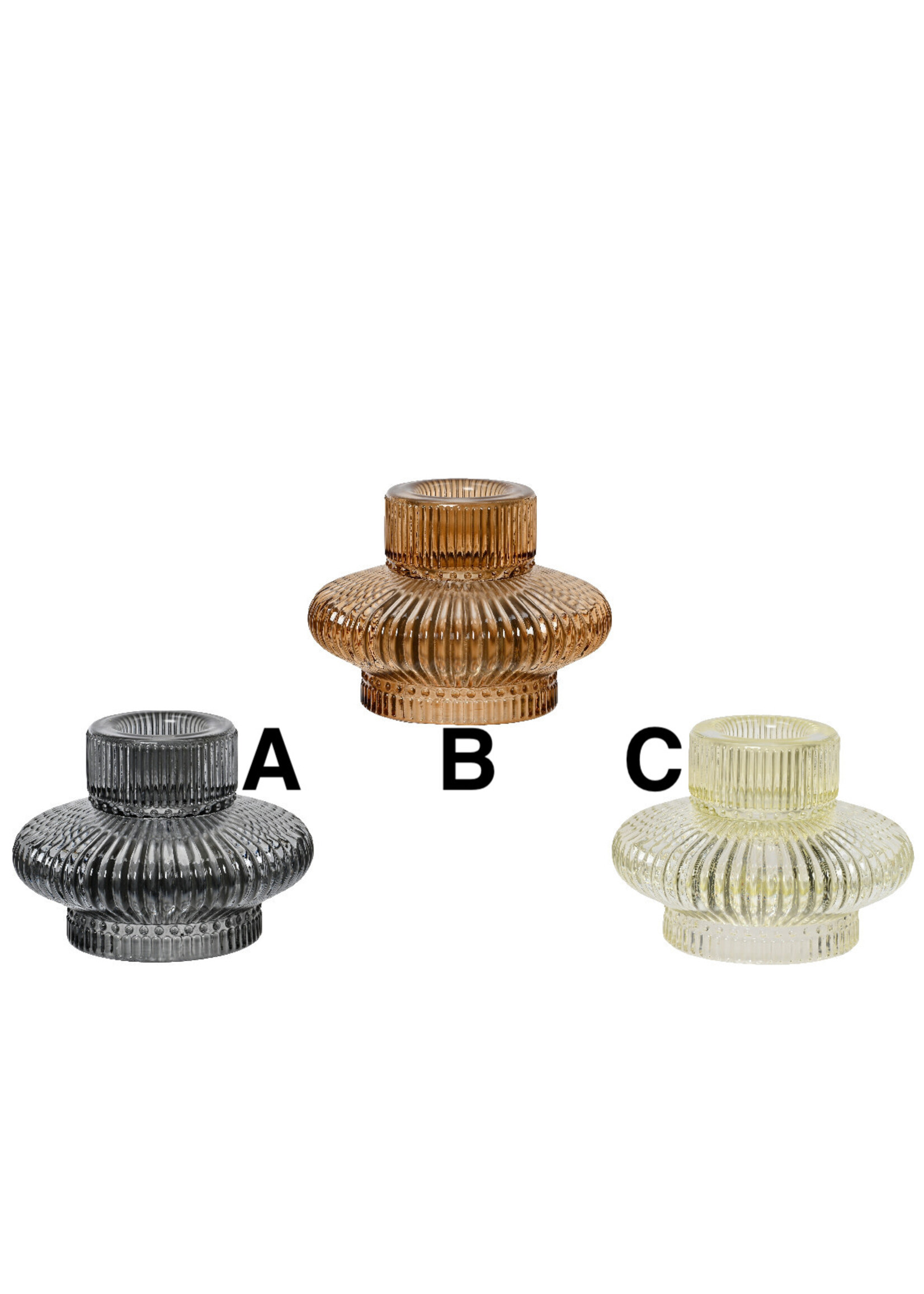 Decoris Glass Tealight or Dinner Candle Holder (Price is for one)