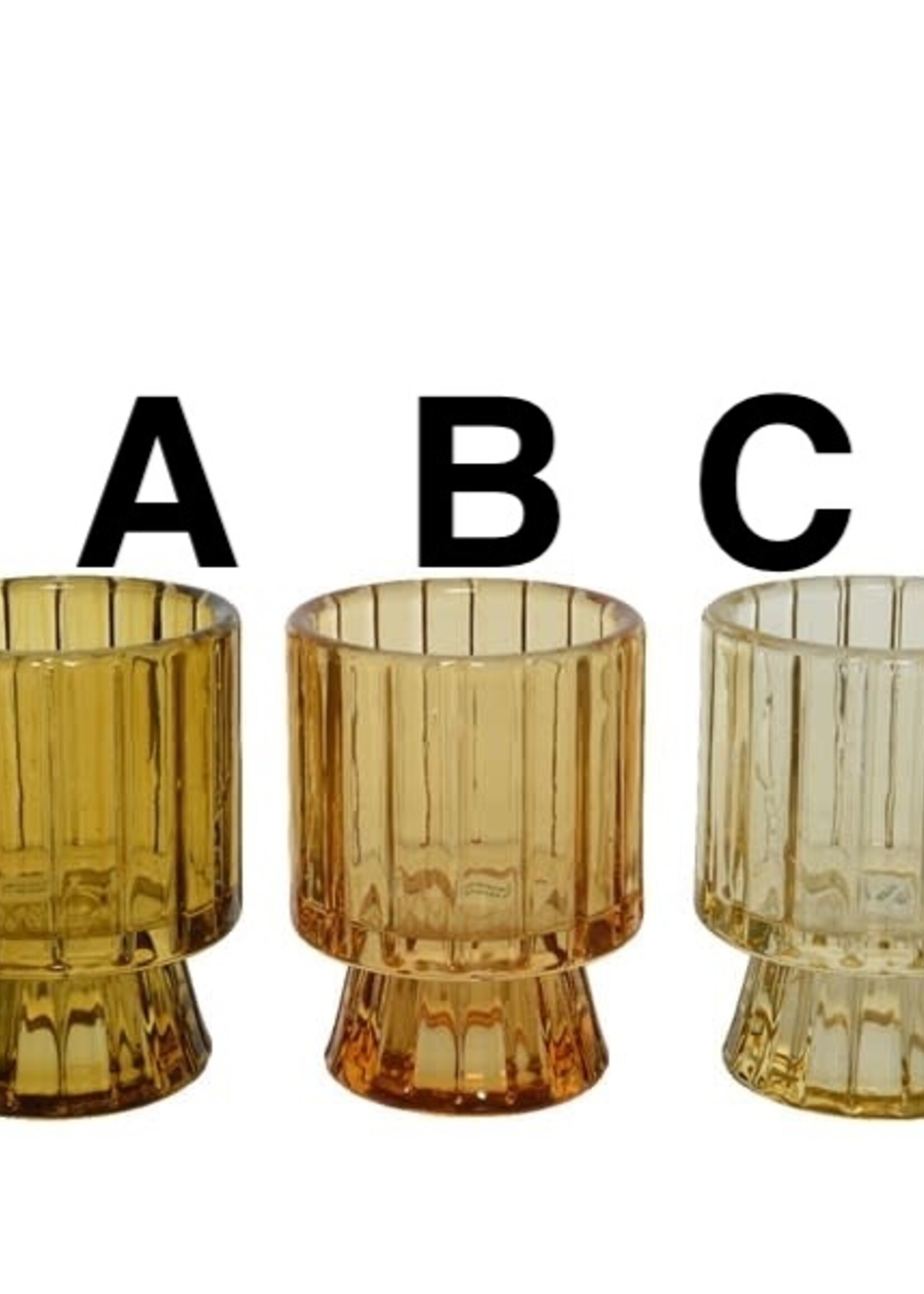 Decoris Glass Tealight Or Dinner Candle Holder ( price is for one )
