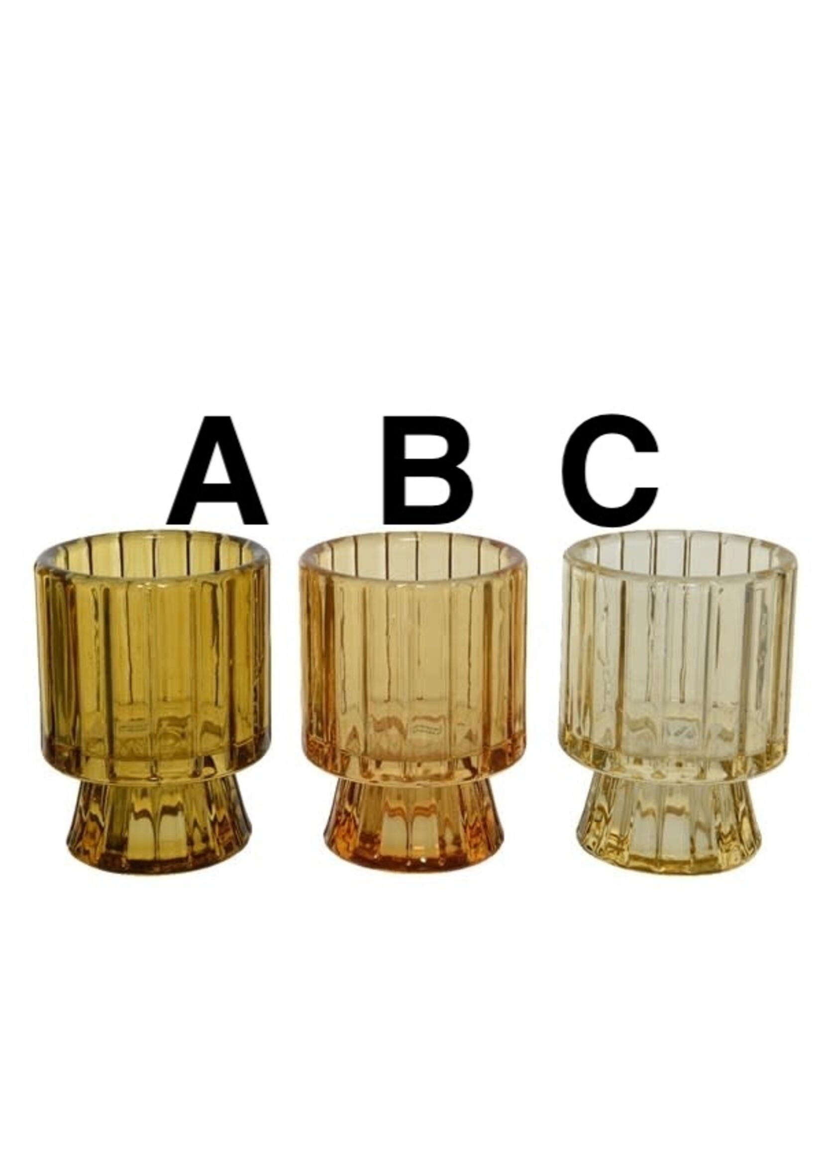 Decoris Glass Tealight Or Dinner Candle Holder ( price is for one )