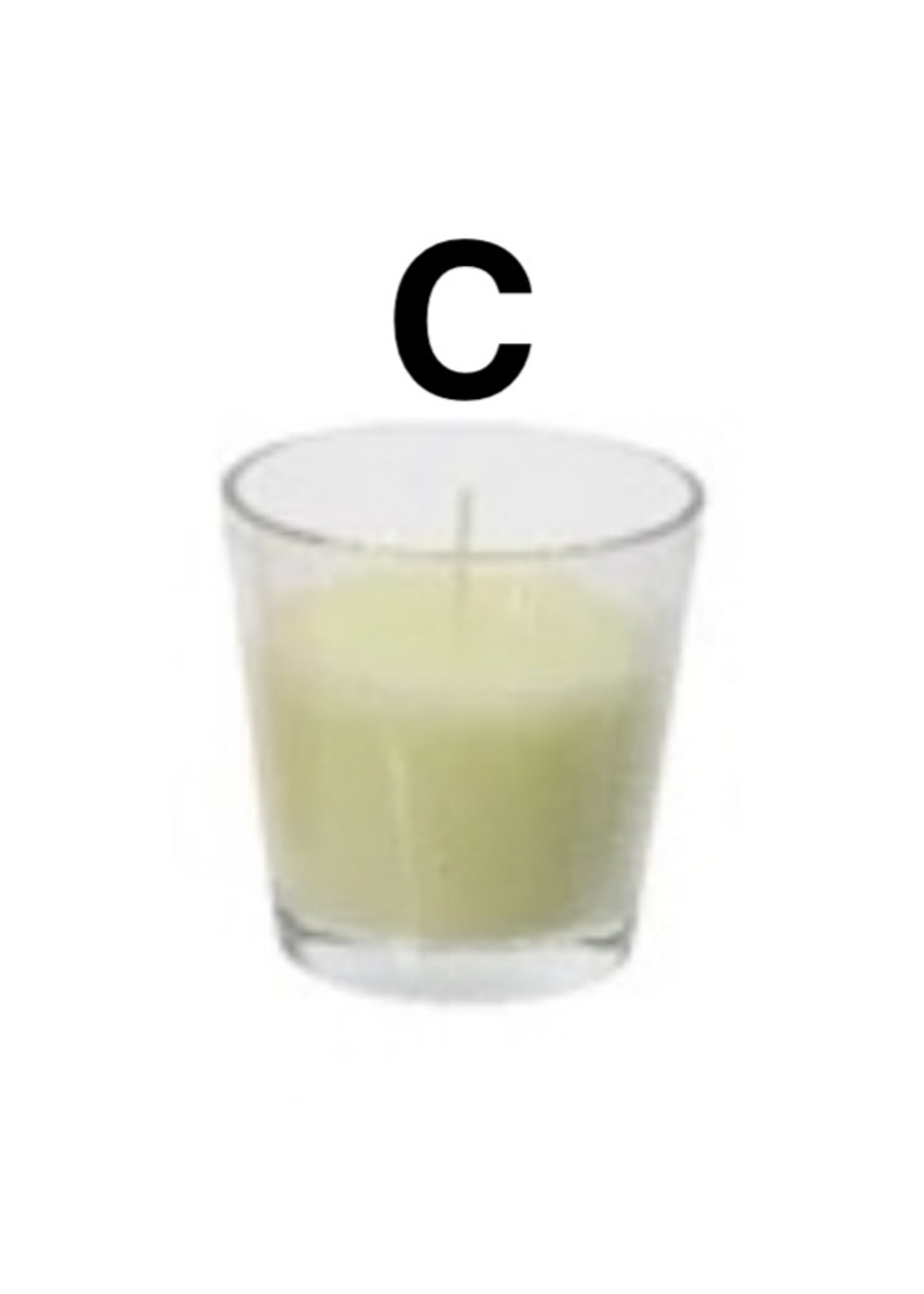 Decoris Citronella Candle In Glass Jar 15 Hours (3 assorted colours - price is for one)