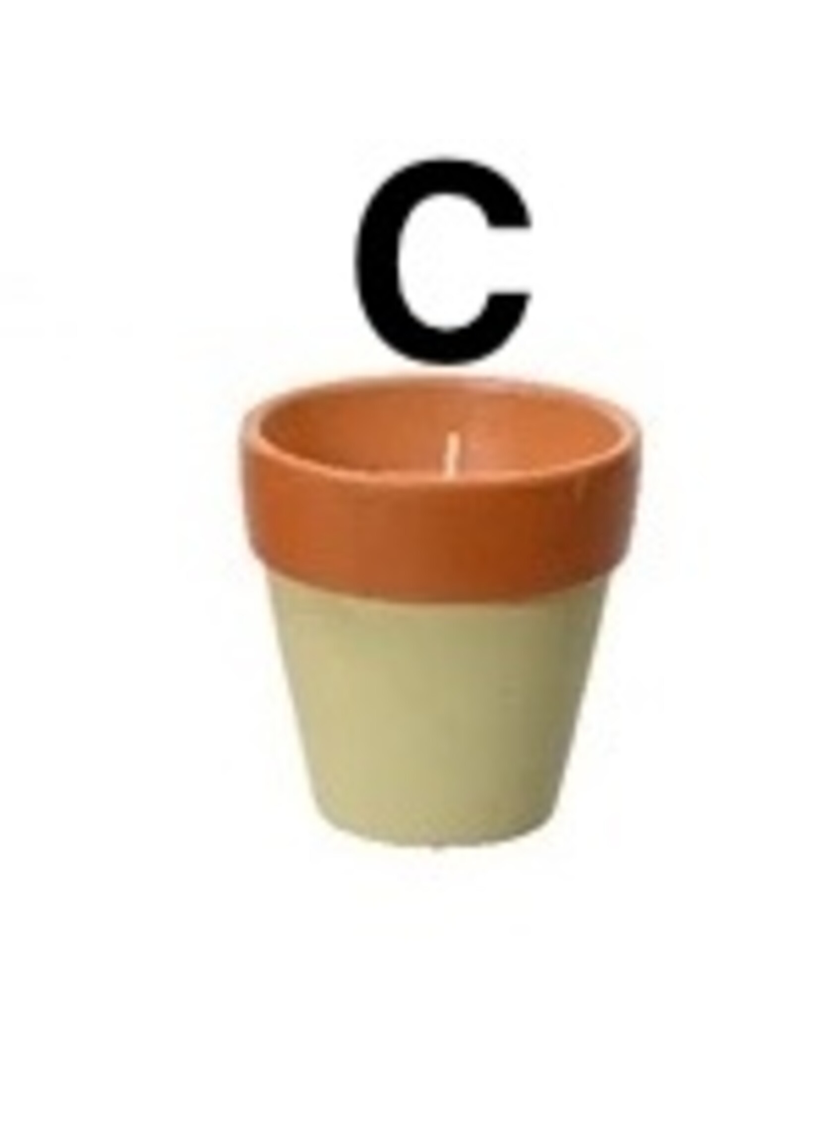 Decoris Citronella Candle In a Plant Pot 12 Hours  (3 Assorted Colours - Price per Pot)