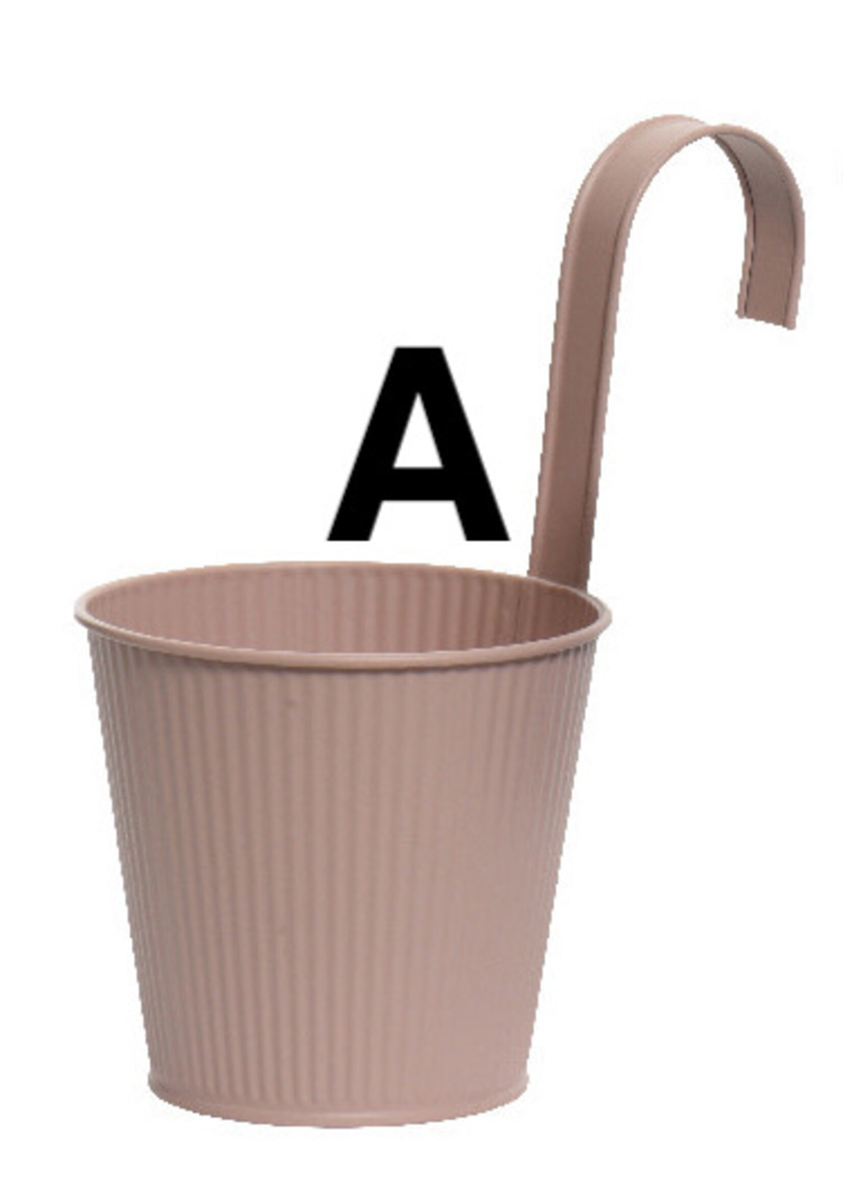 Decoris Hanging Planter Zinc - Pastel Colours 24 x 14cm