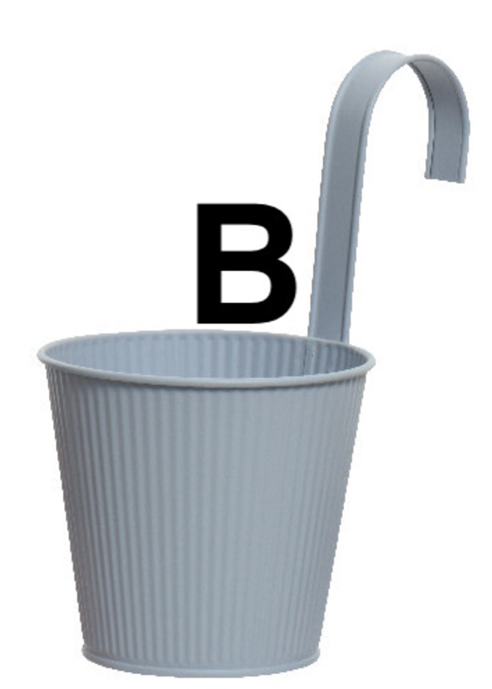 Decoris Hanging Planter Zinc - Pastel Colours 24 x 14cm