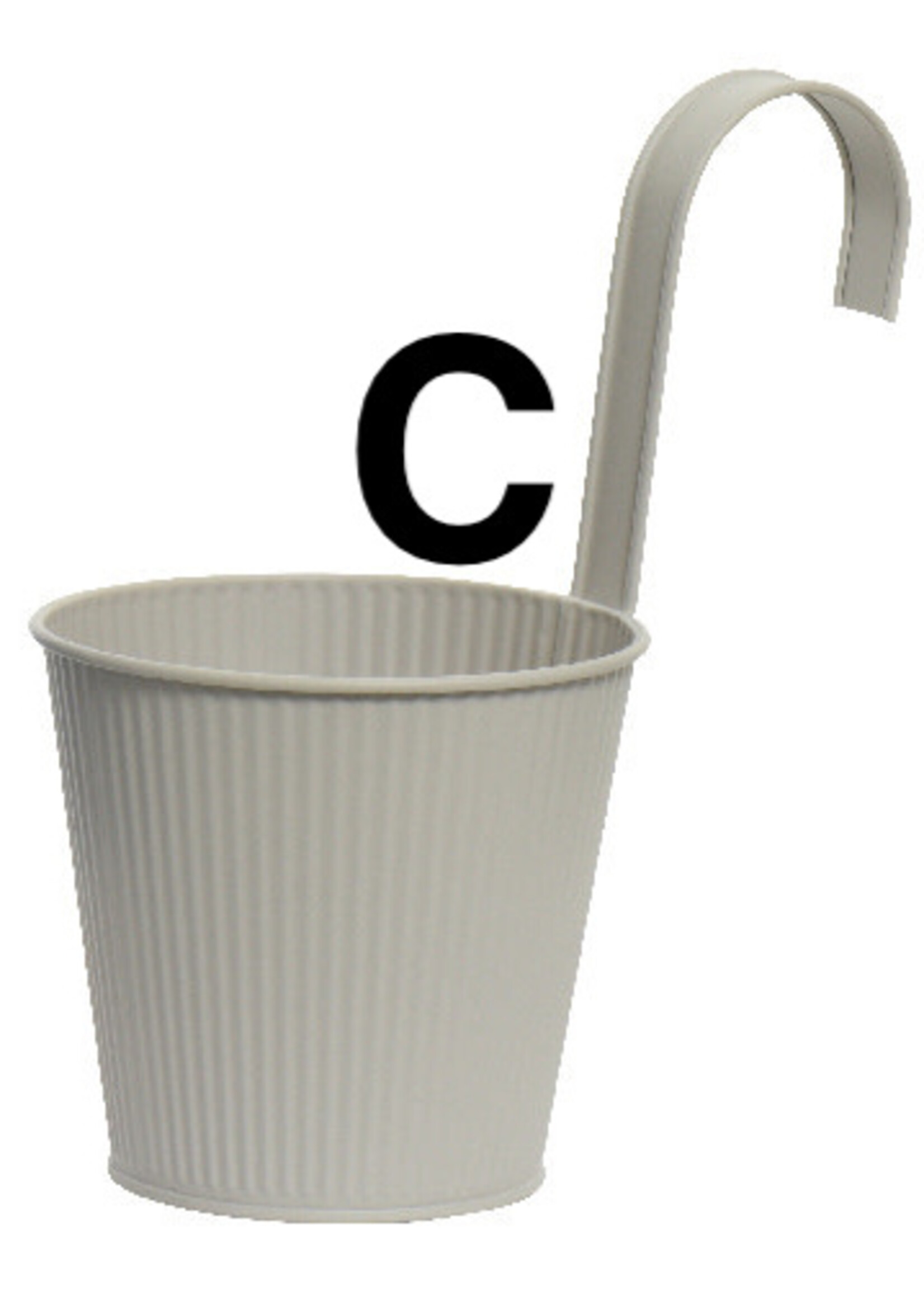 Decoris Hanging Planter Zinc - Pastel Colours 24 x 14cm