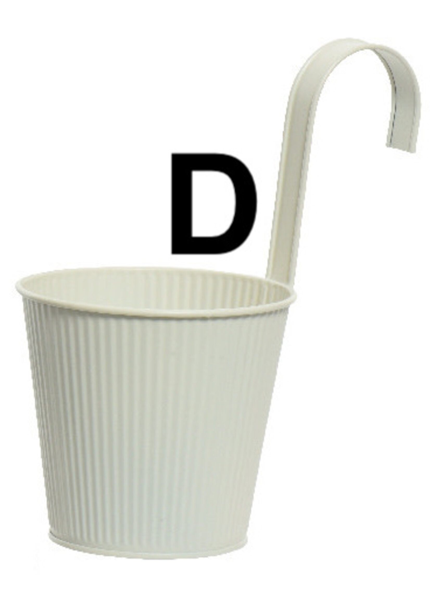 Decoris Hanging Planter Zinc - Pastel Colours 24 x 14cm