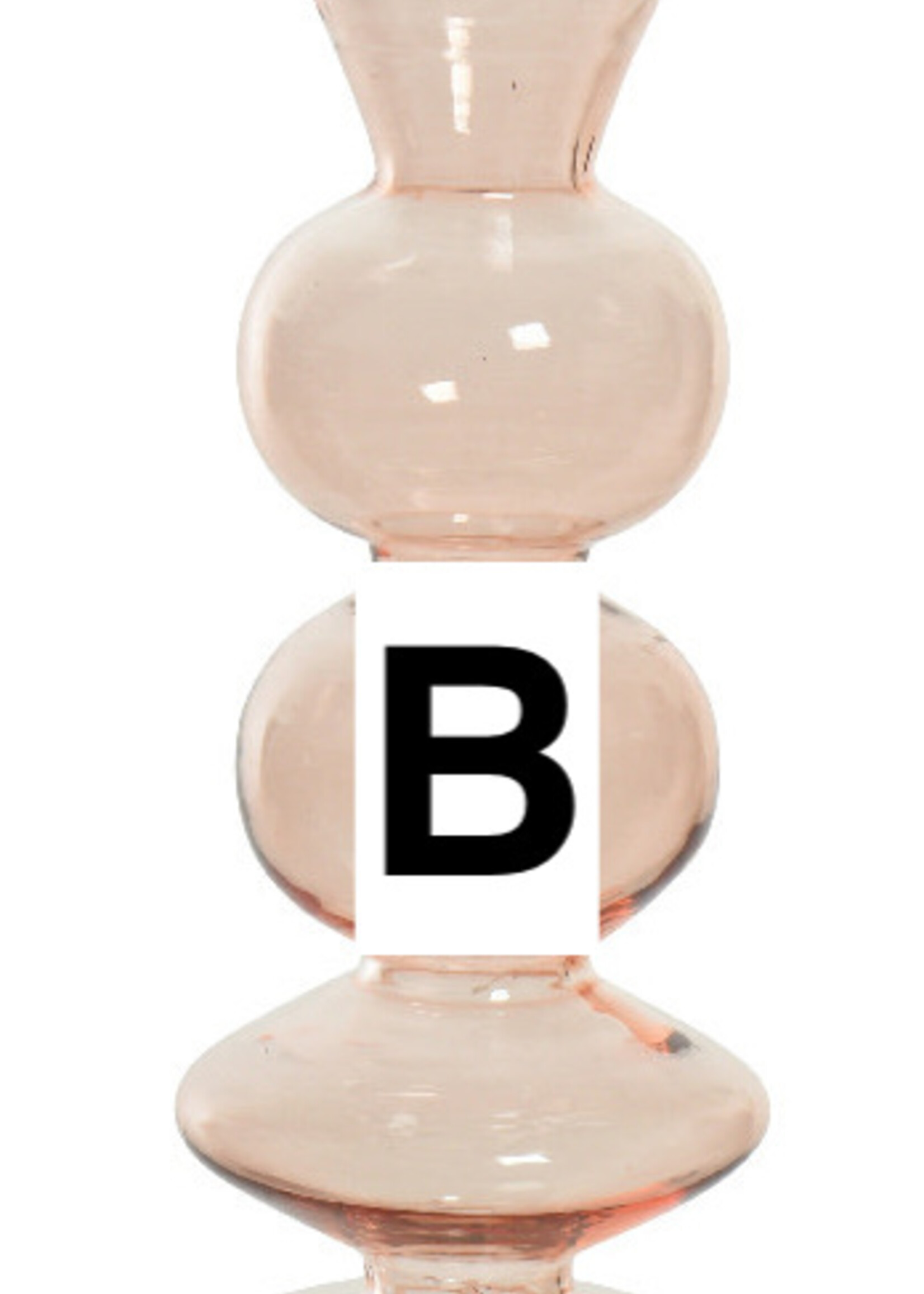 Decoris Pink Bubble Candle Holder 19x6cm (Two colours price is for one)