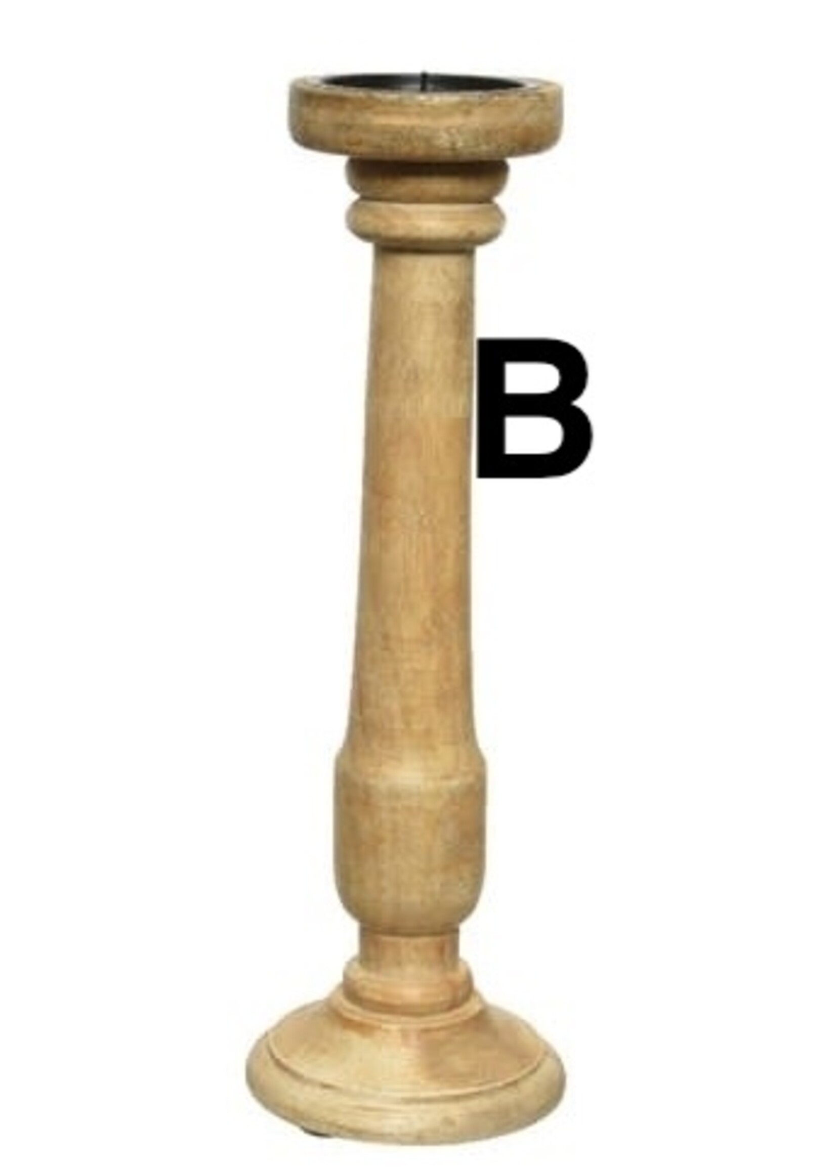 Decoris Mango Wood Candle Holder 39cm