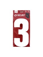 Securit White Self Adhesive Wheelie Bin Numbers Pack 2 No 3