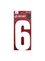 Securit White Self Adhesive Wheelie Bin Numbers Pack 2 No 6