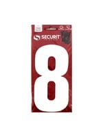 Securit White Self Adhesive Wheelie Bin Numbers Pack 2 No 8
