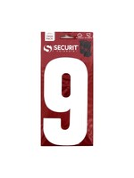 Securit White Self Adhesive Wheelie Bin Numbers Pack 2 No 9