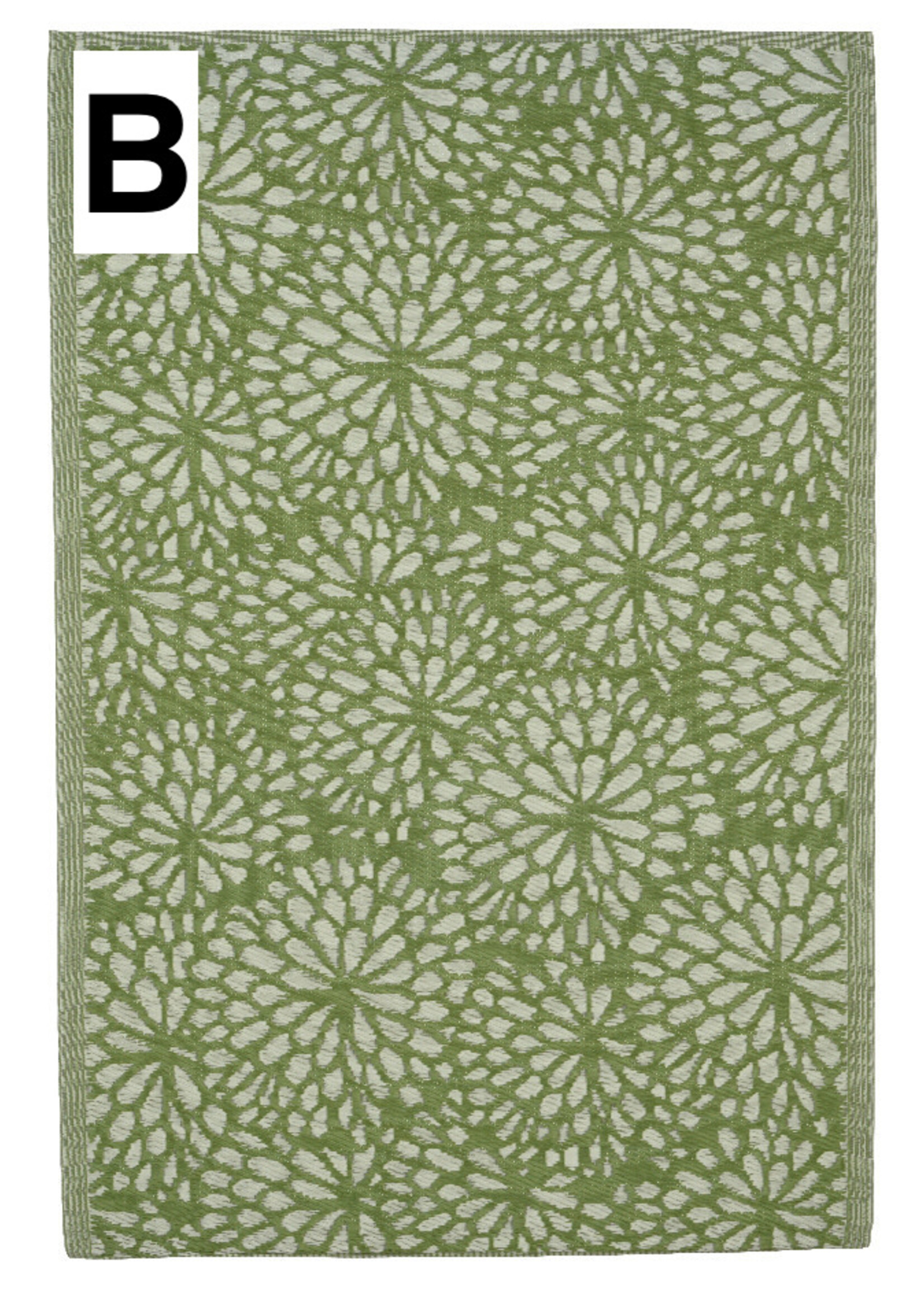 Decoris Outdoor Rug - Floral, Yellow, red or green 180 x 120cm