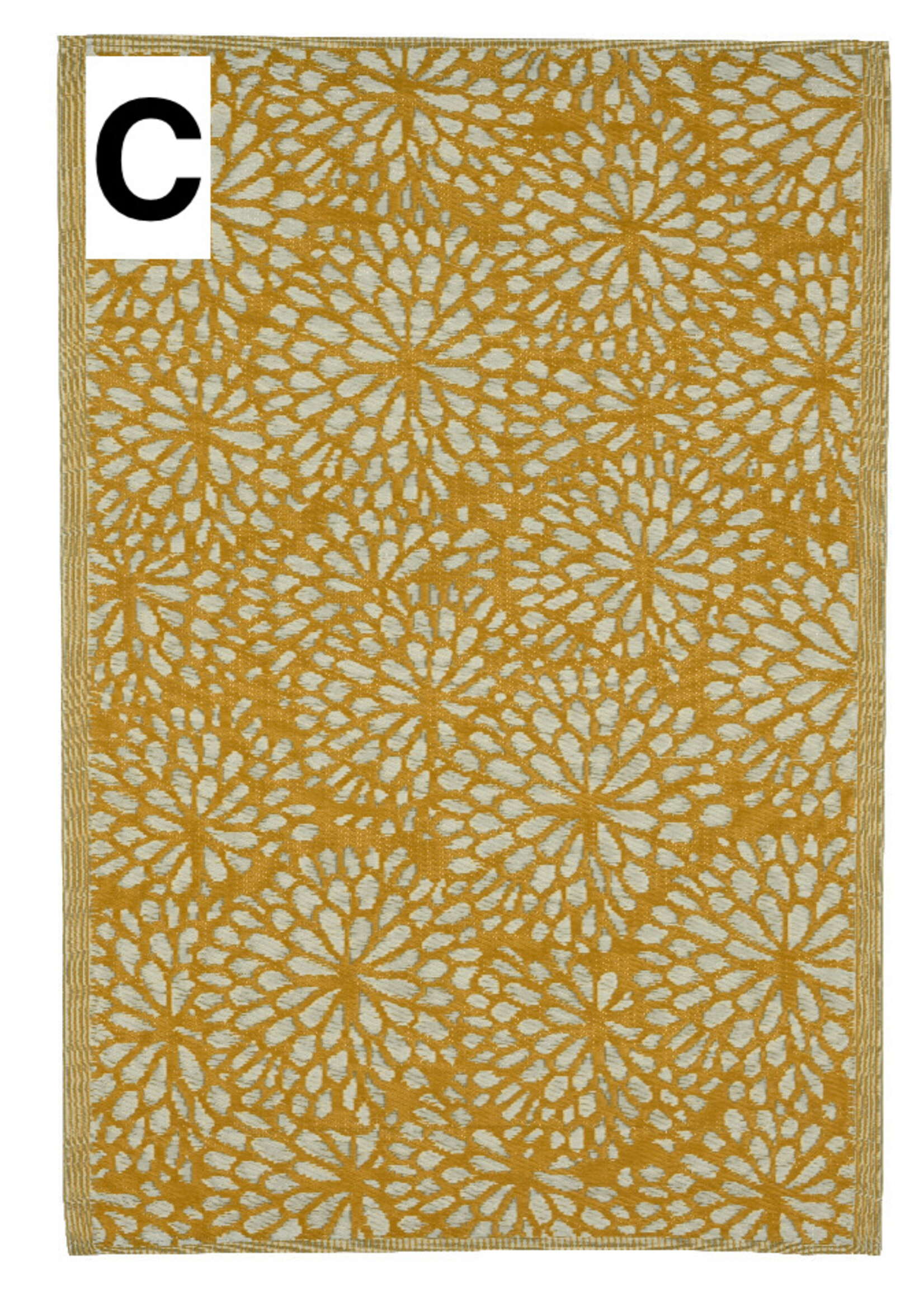 Decoris Outdoor Rug - Floral, Yellow, red or green 180 x 120cm