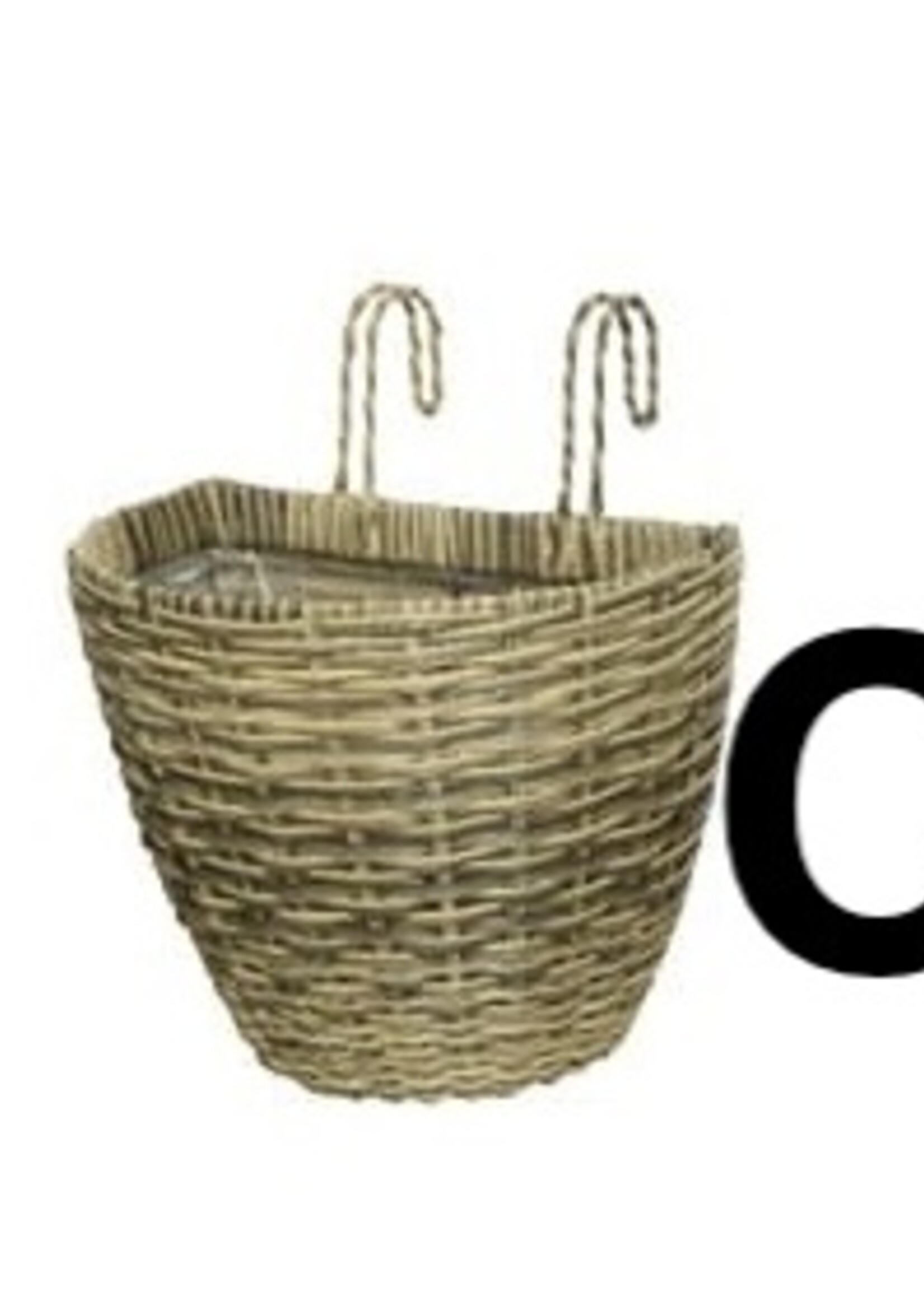 Decoris Large Balcony Outdoor Rattan Hanging Planter