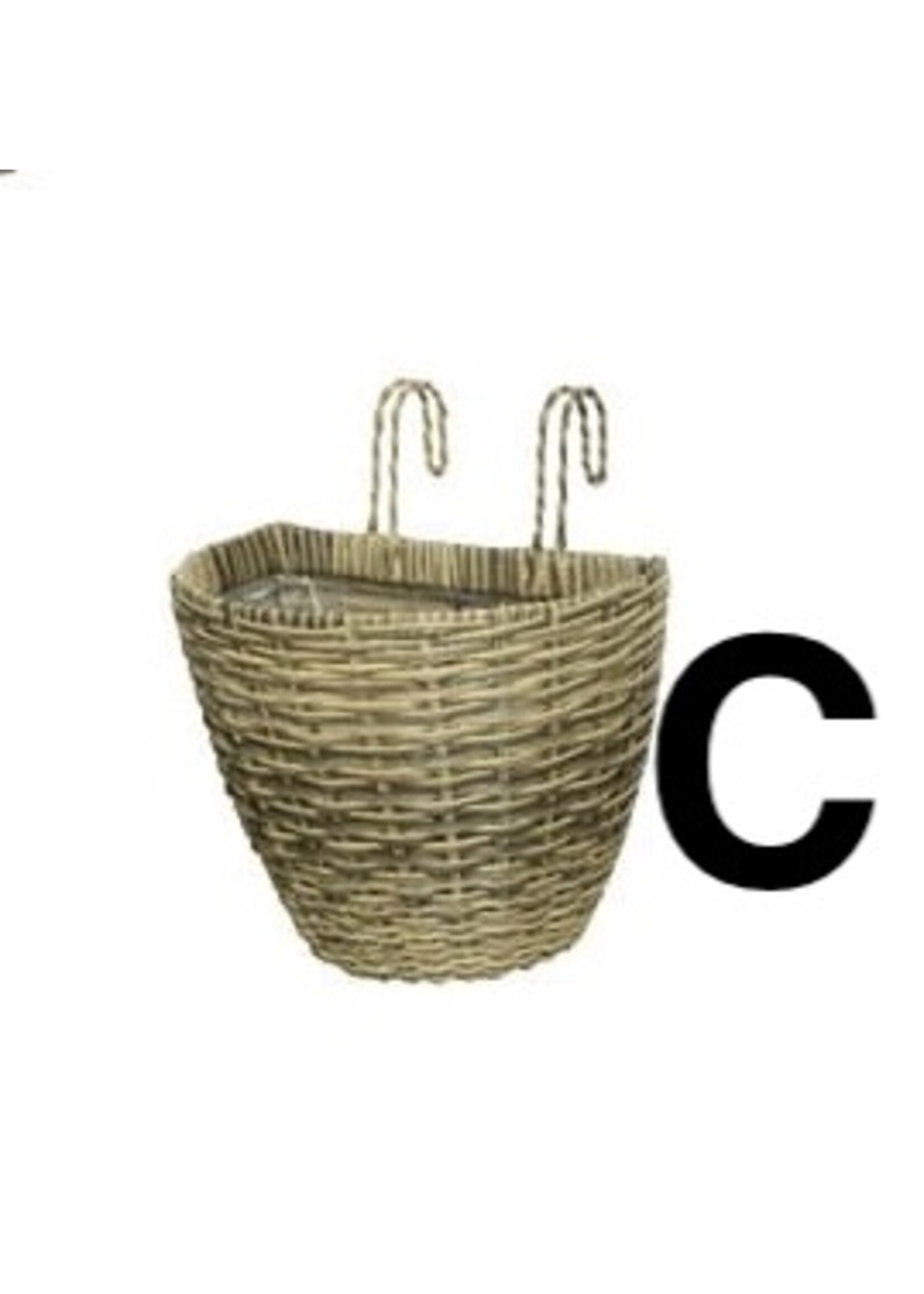 Decoris Large Balcony Outdoor Rattan Hanging Planter
