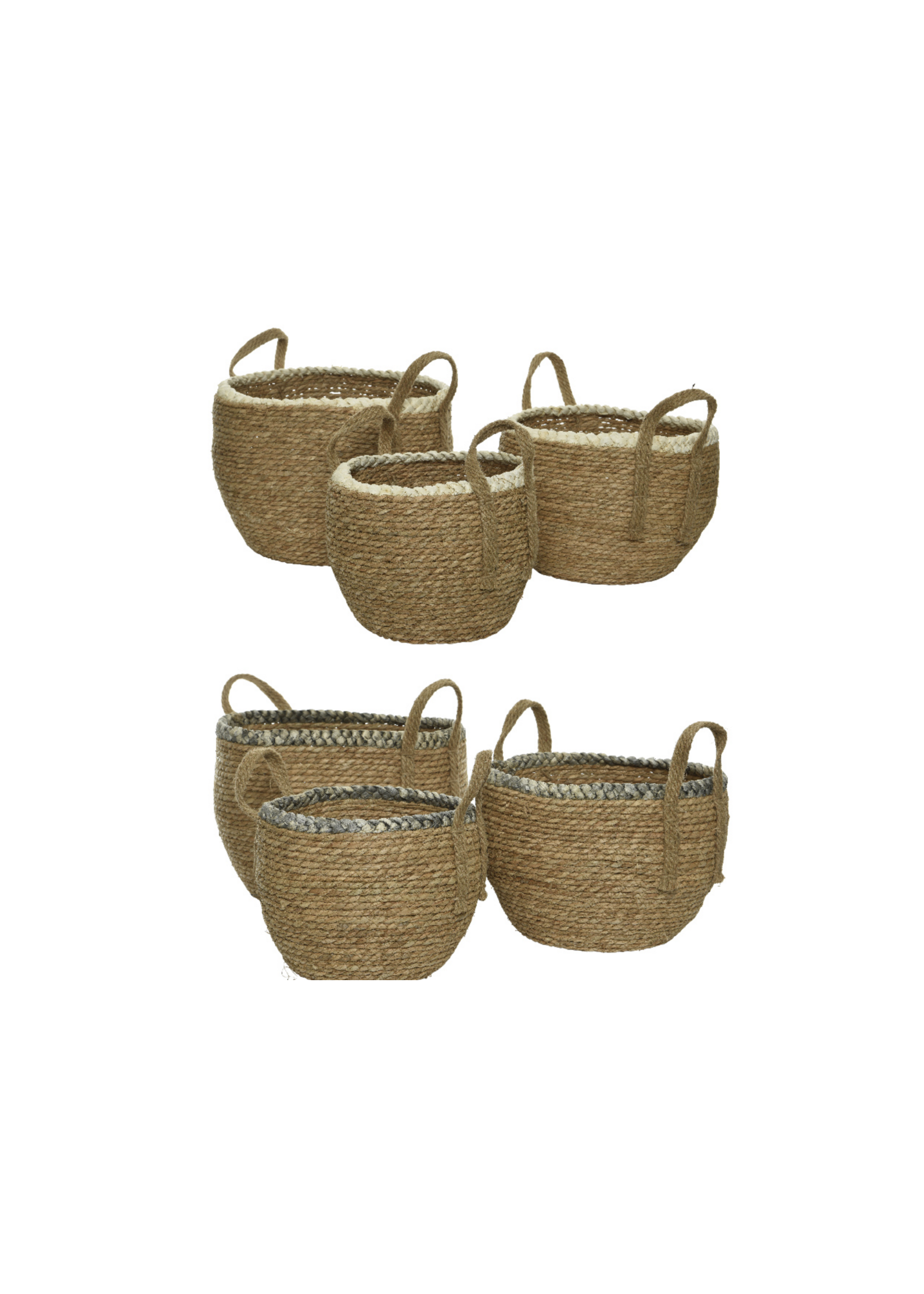 Decoris Basket rush grass braided cornleaf Large 35cm