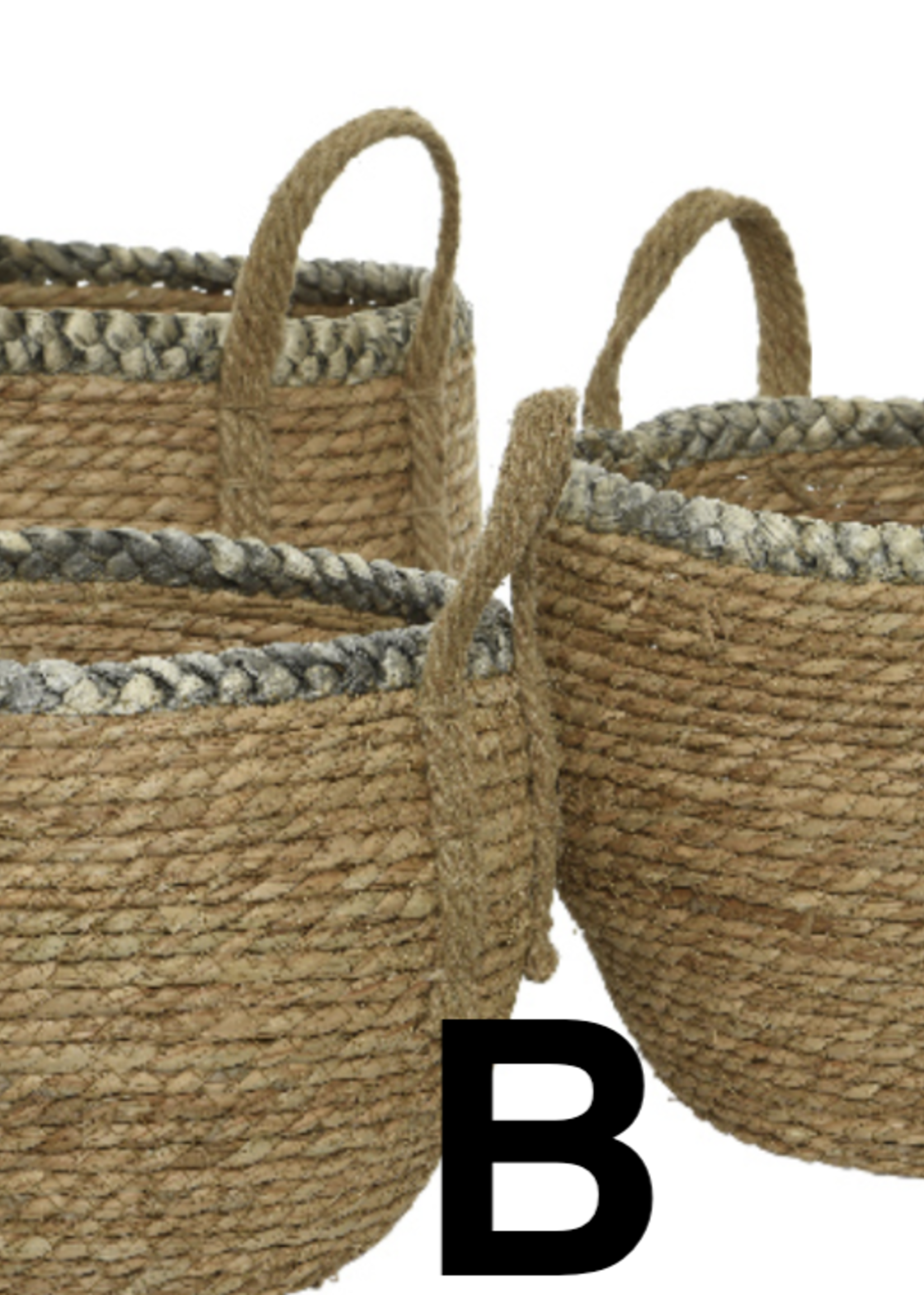 Decoris Basket rush grass braided cornleaf Medium 30cm