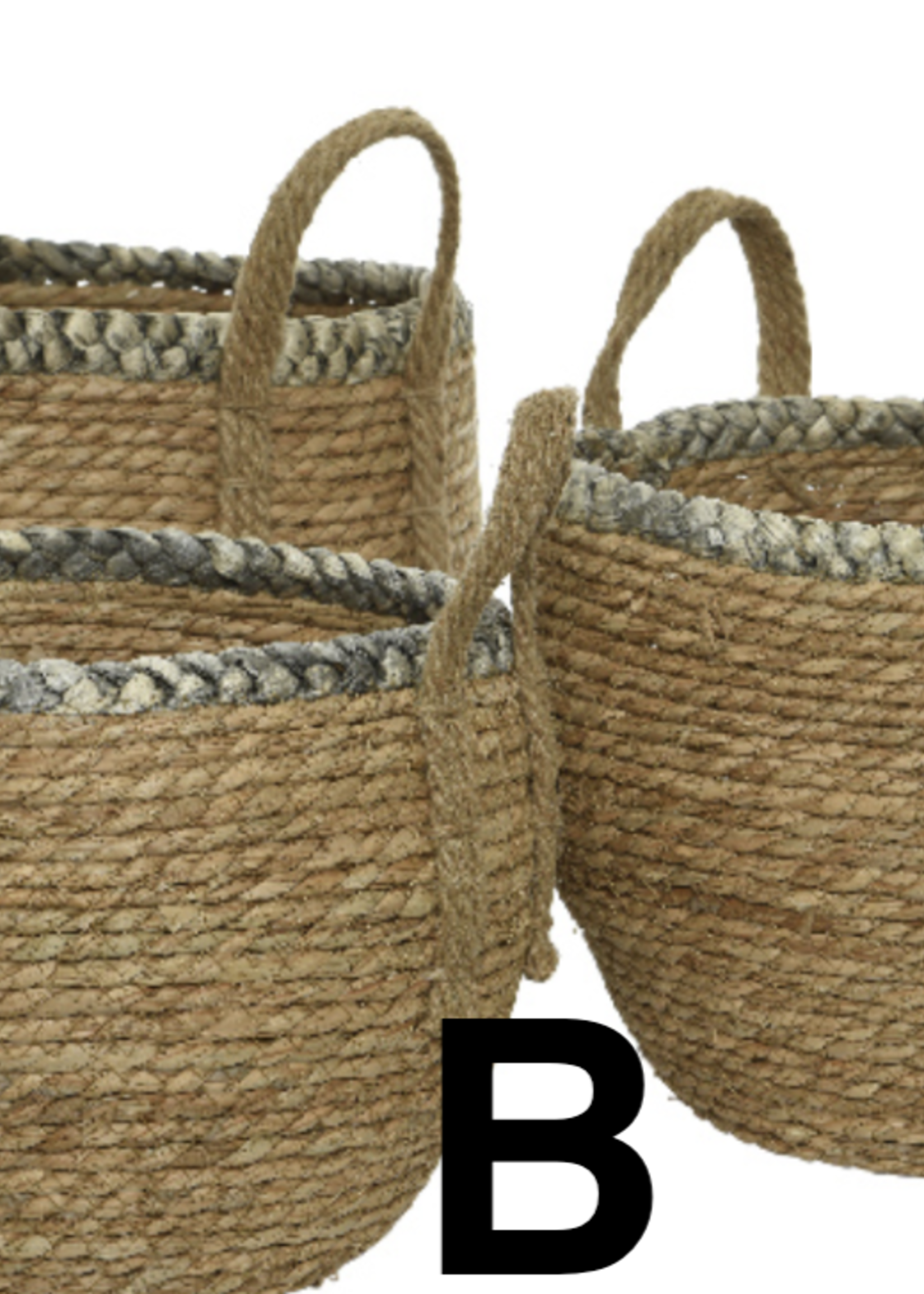 Decoris Basket rush grass braided cornleaf Large 35cm