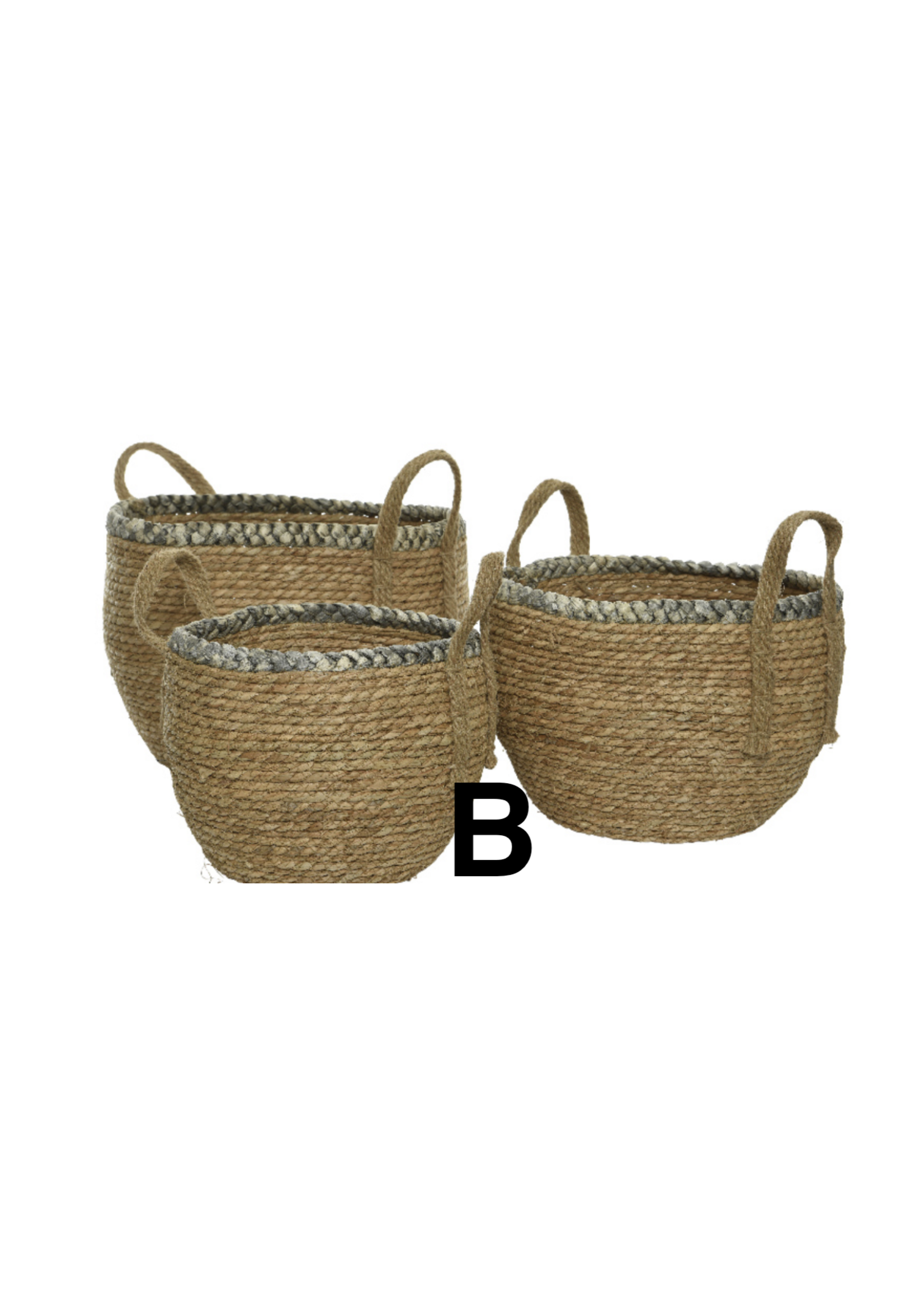 Decoris Basket rush grass braided cornleaf Large 35cm