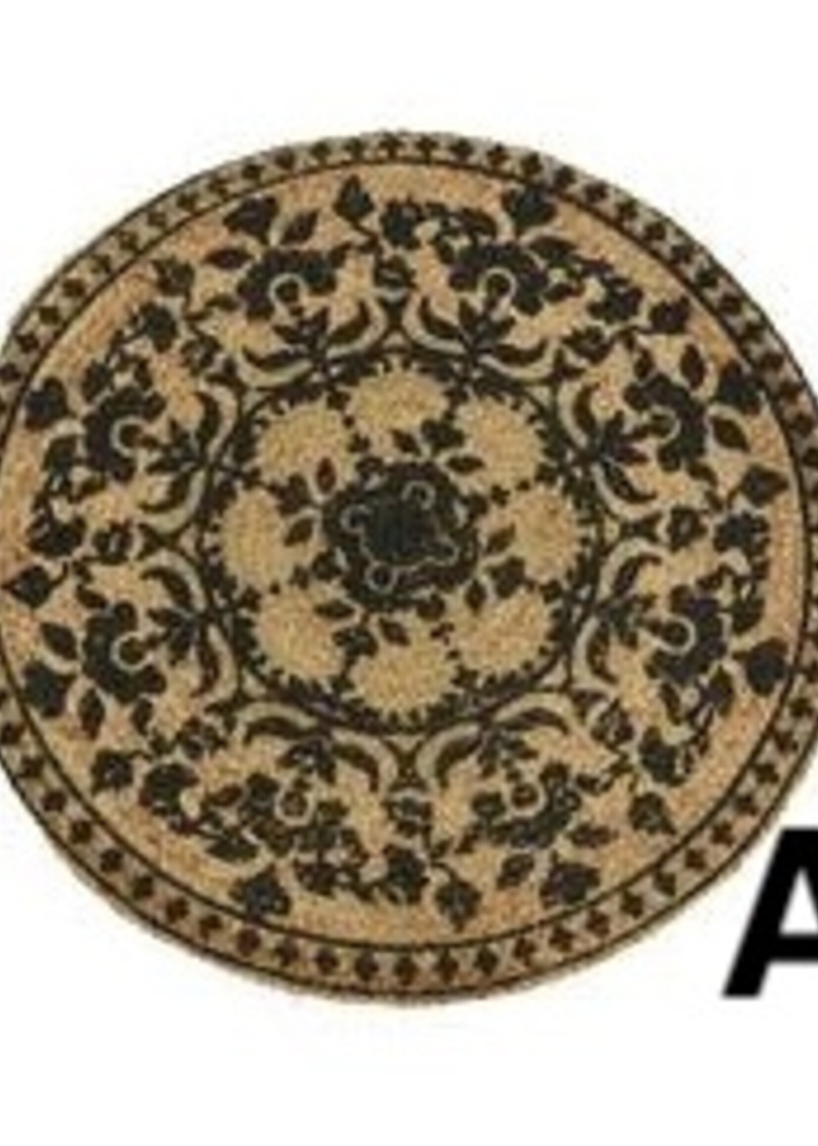 KaemingkS9 Kaemingk Jute black and White Flower Rug