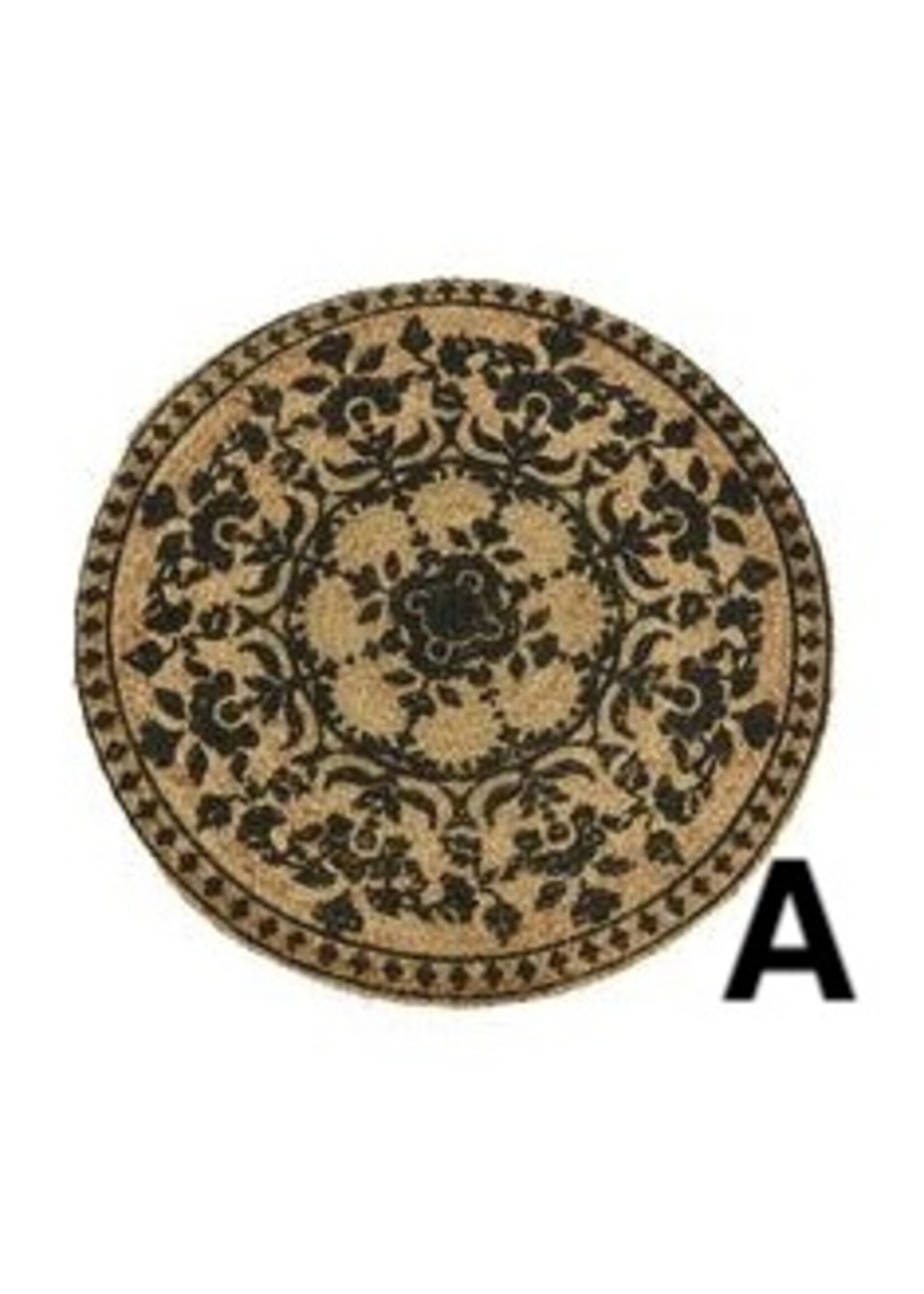 KaemingkS9 Kaemingk Jute black and White Flower Rug