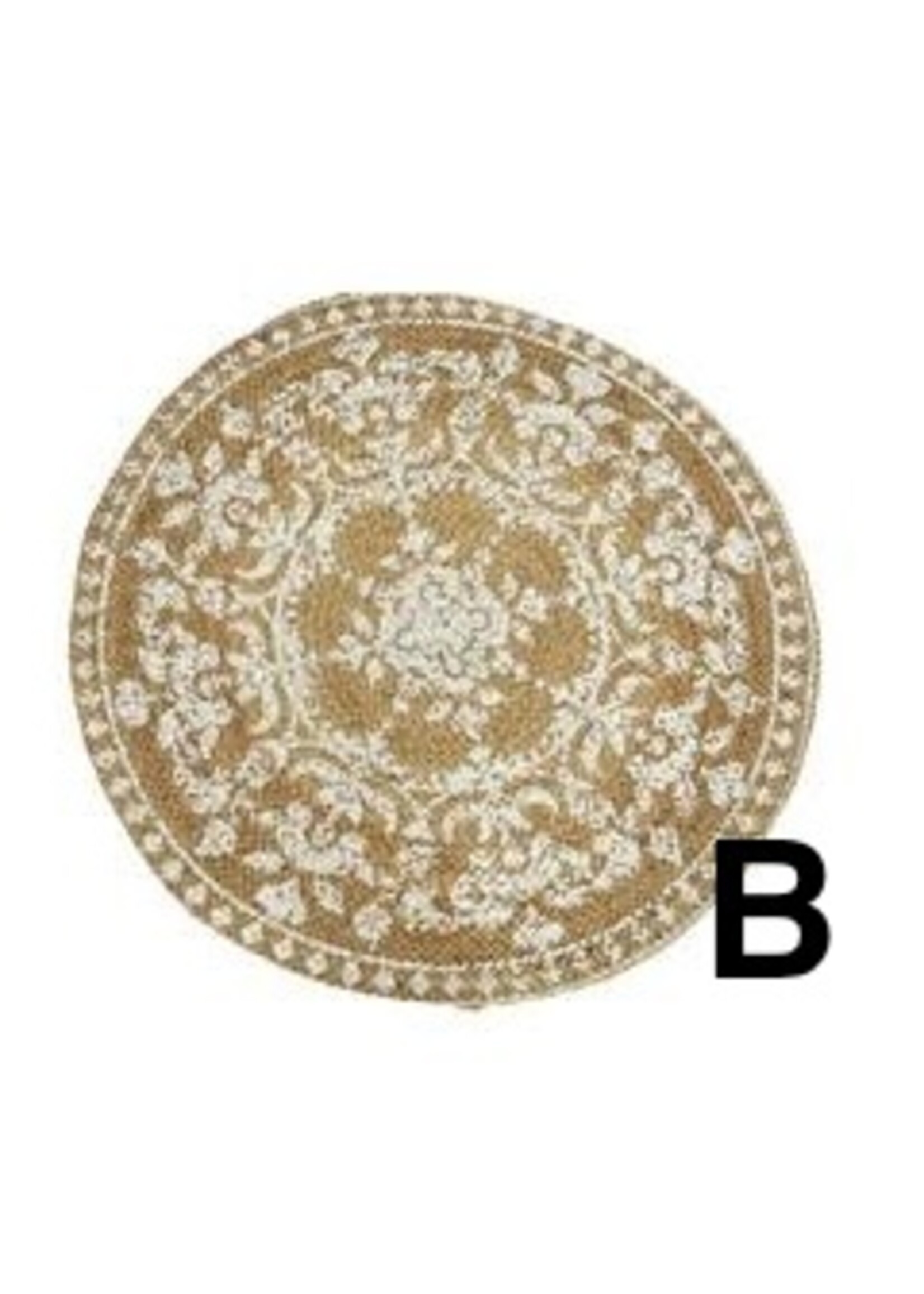 KaemingkS9 Kaemingk Jute black and White Flower Rug