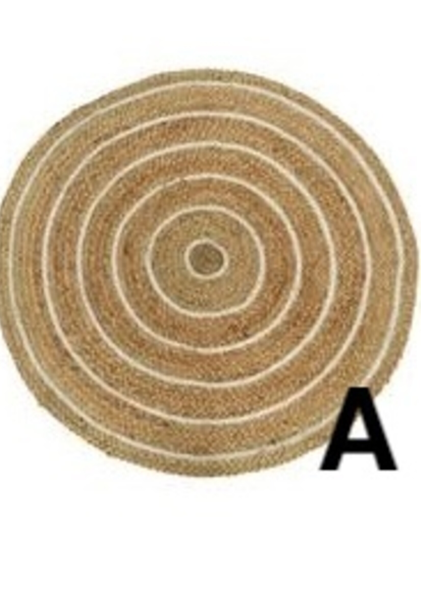 Kaemingk Jute Round Rug White 90cm