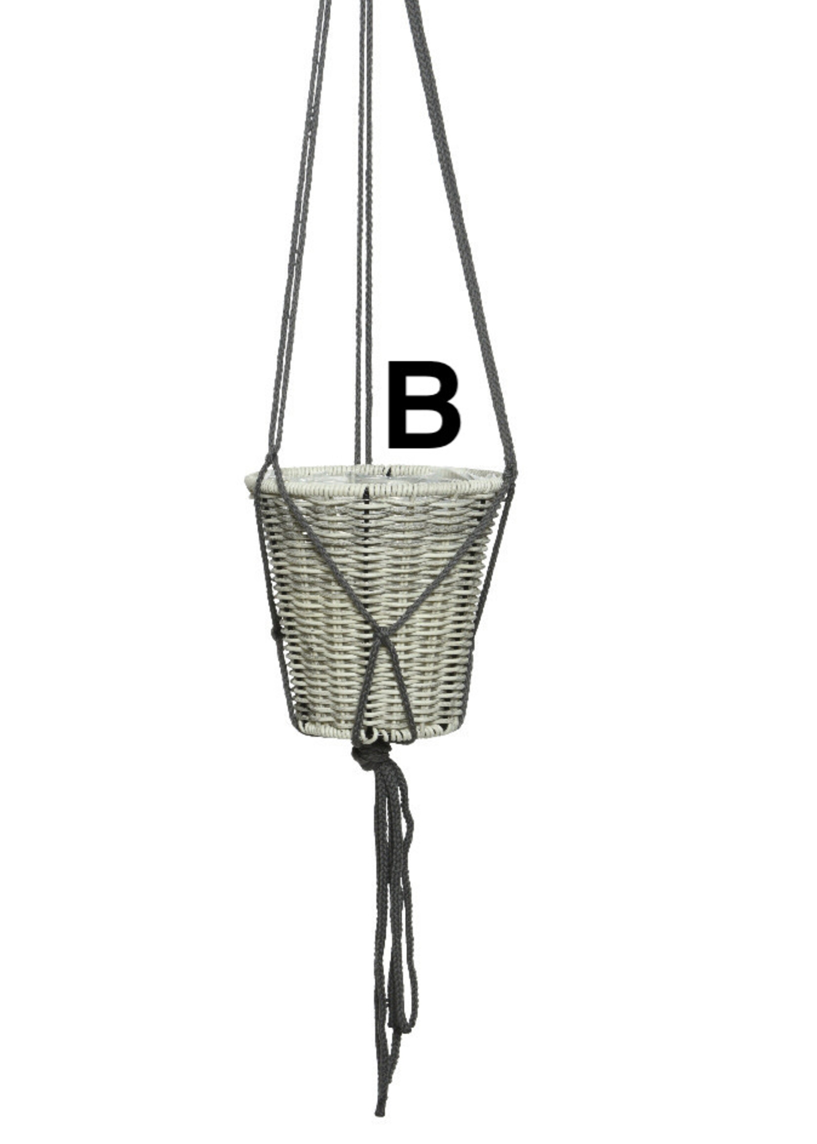 Decoris Wicker Hanging Plant Basket  16 x 17cm