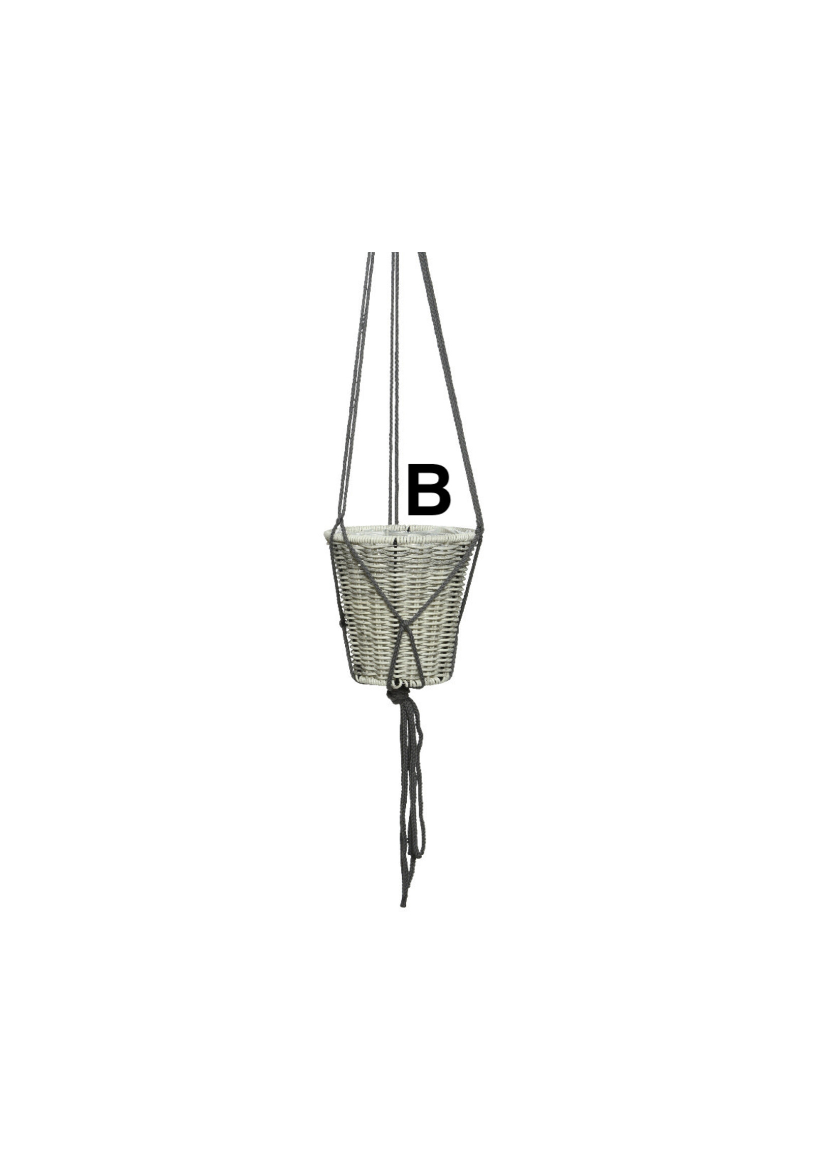 Decoris Wicker Hanging Plant Basket  16 x 17cm