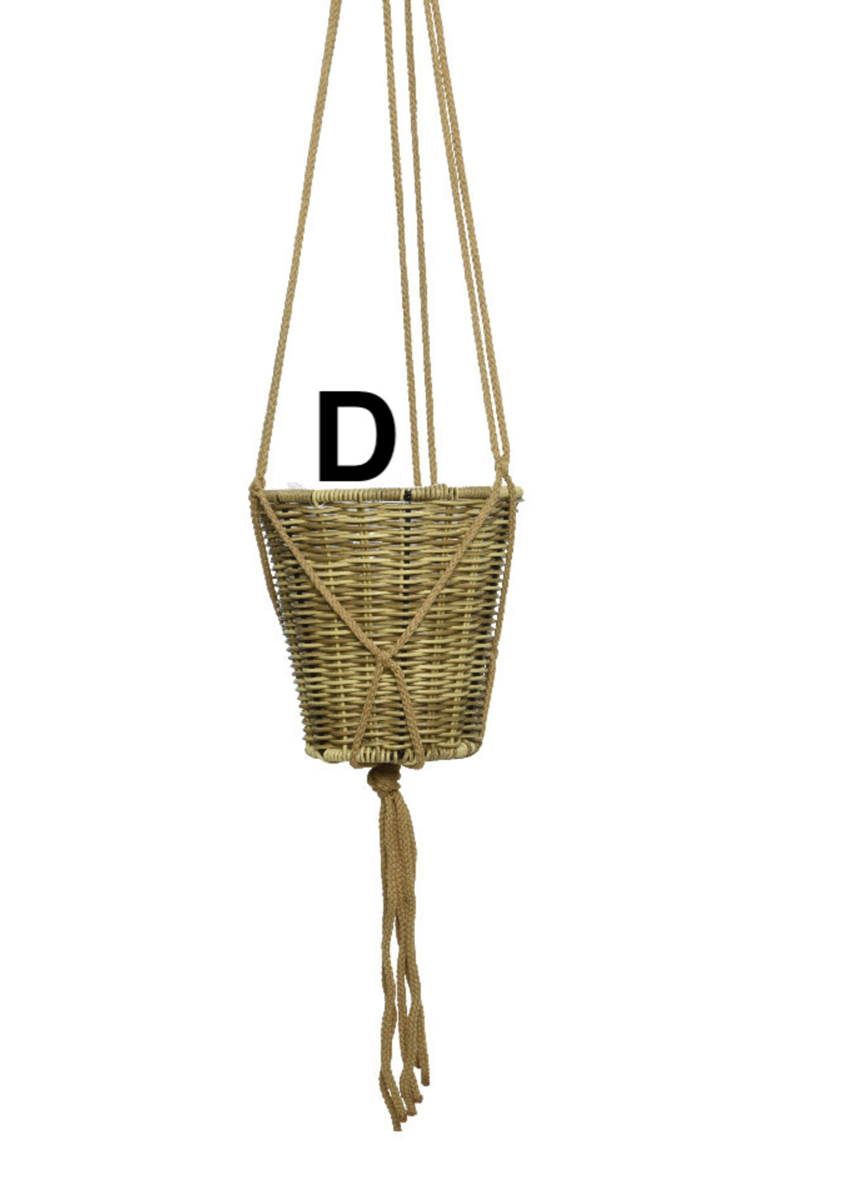 Decoris Wicker Hanging Plant Basket  16 x 17cm