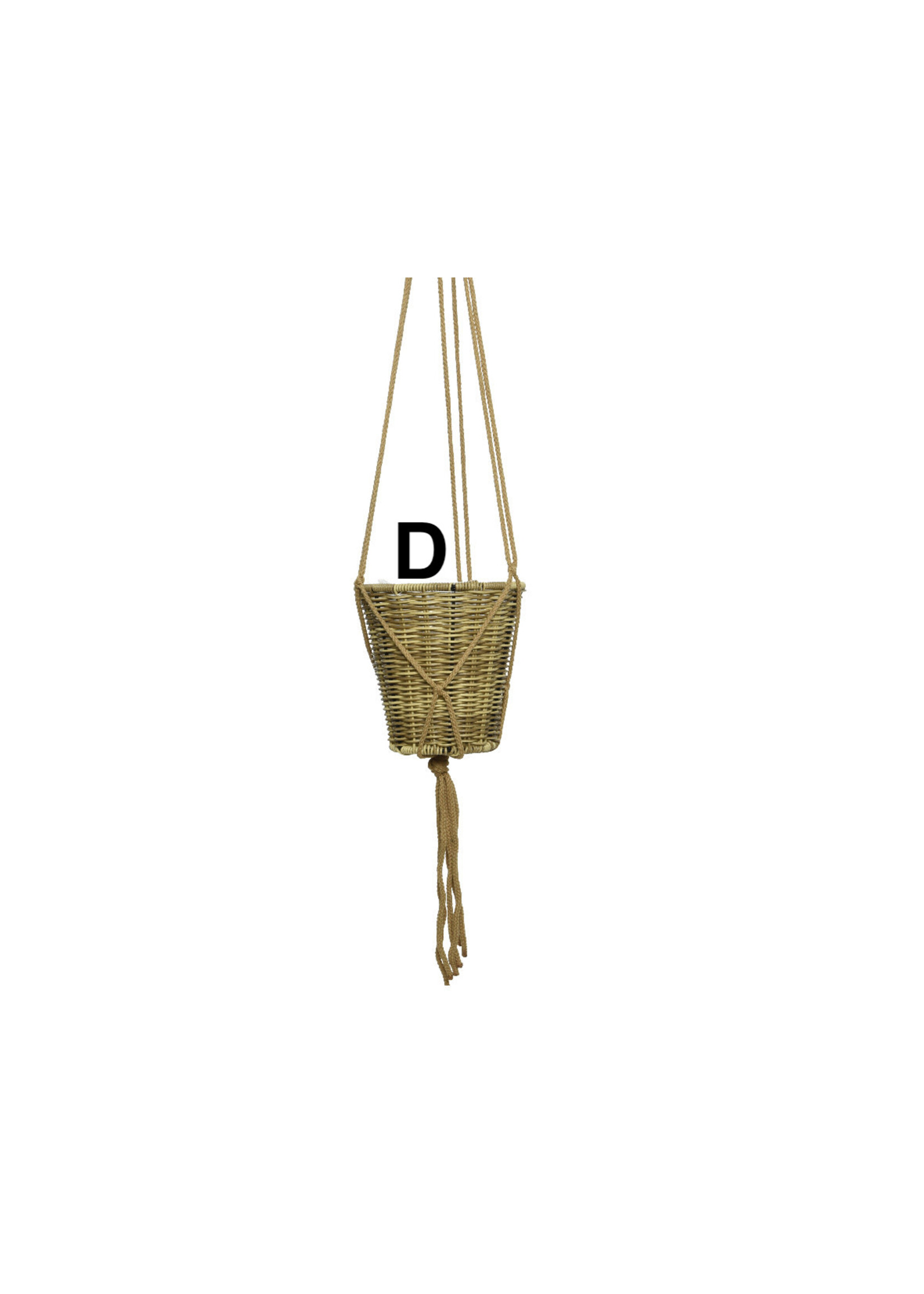 Decoris Wicker Hanging Plant Basket  16 x 17cm