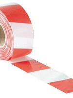 Red and white barrier tape 150mm x 100mtr (not adhesive)