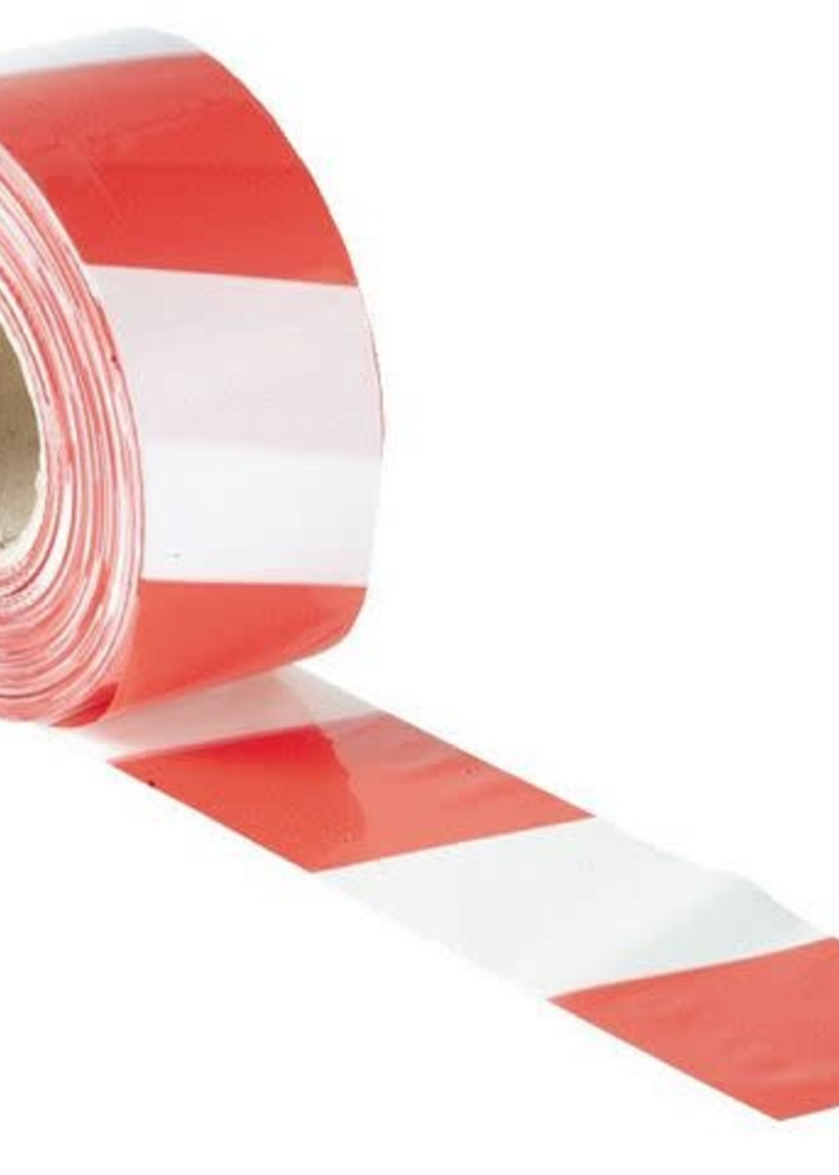 Red and white barrier tape 150mm x 100mtr (not adhesive)