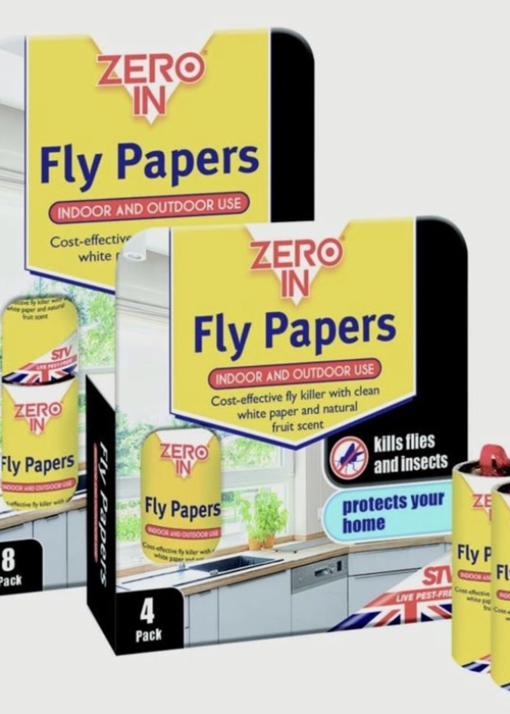 Zero in (STV) Zero-In Fly Papers 8 Pack