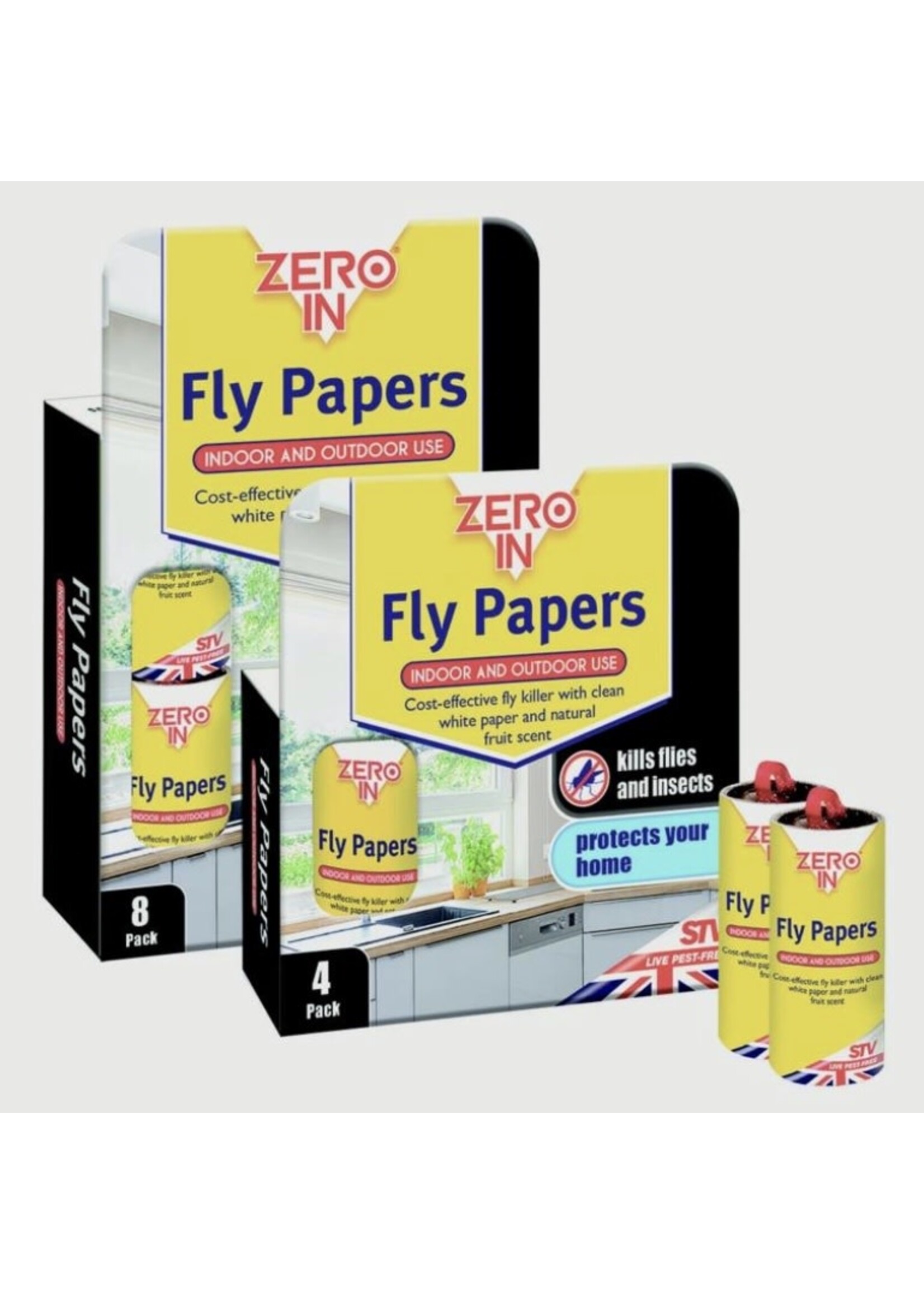 Zero in (STV) Zero-In Fly Papers 8 Pack