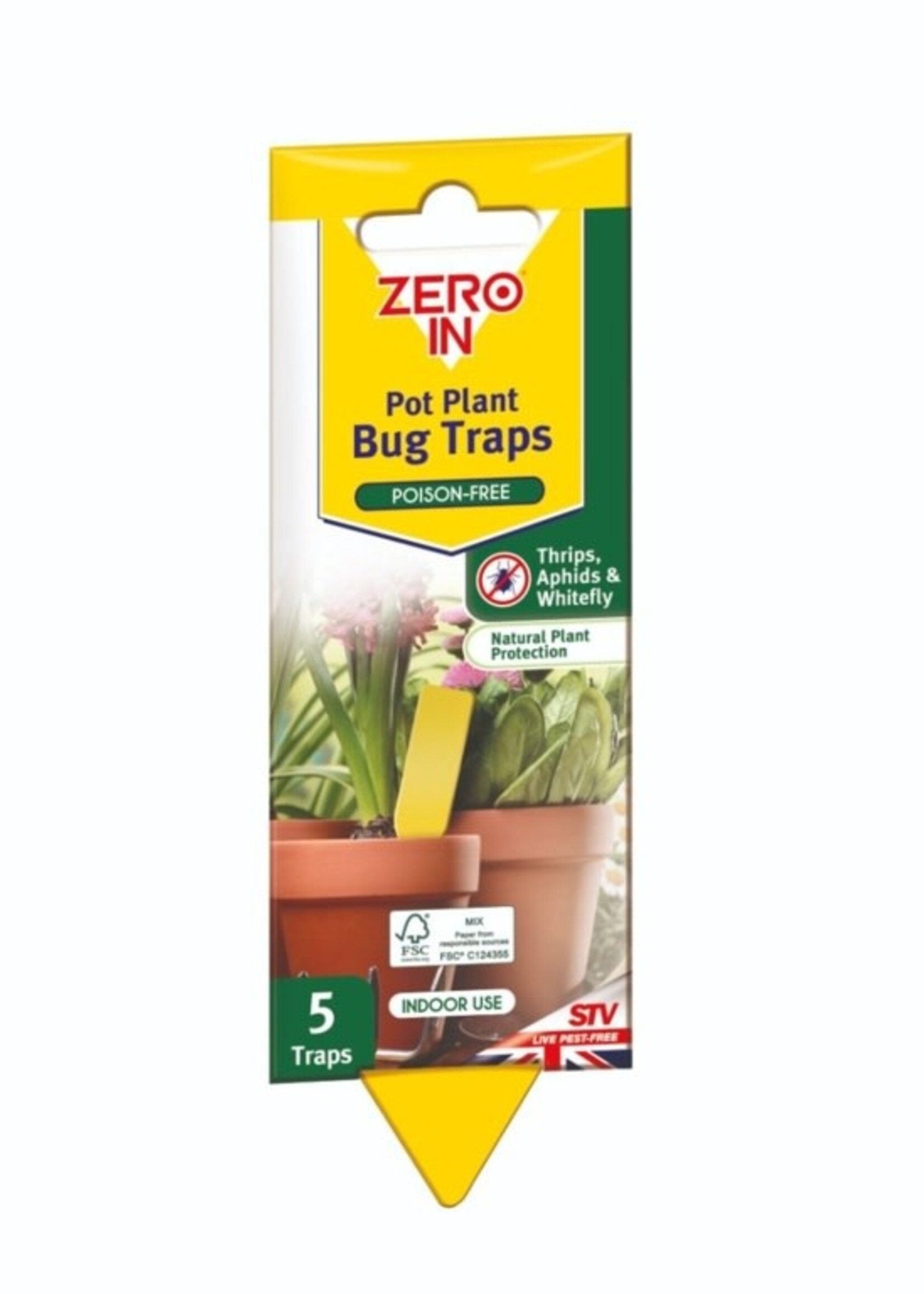 Zero in (STV) Plant pot bug trap 5pk - poison free