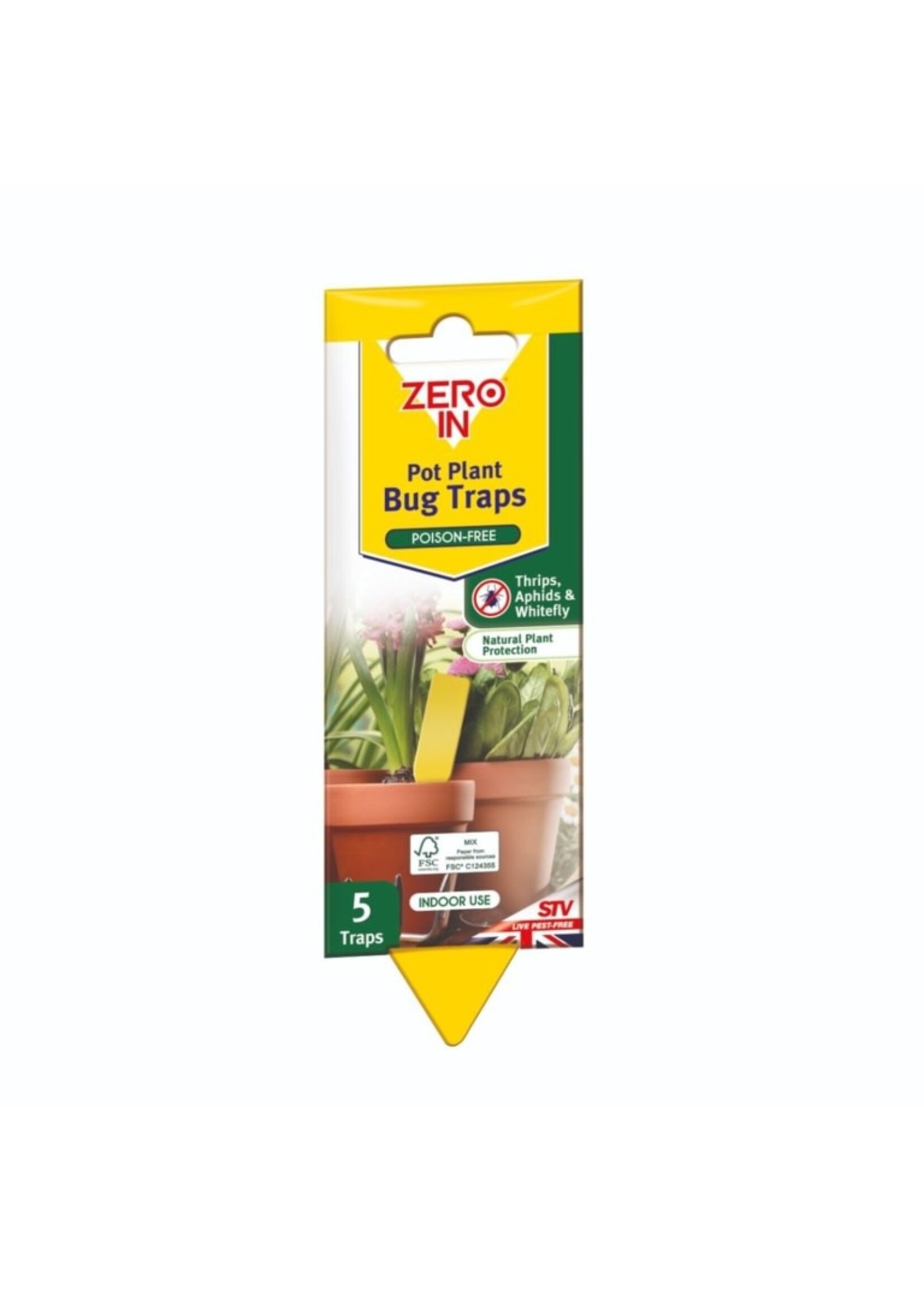 Zero in (STV) Plant pot bug trap 5pk - poison free