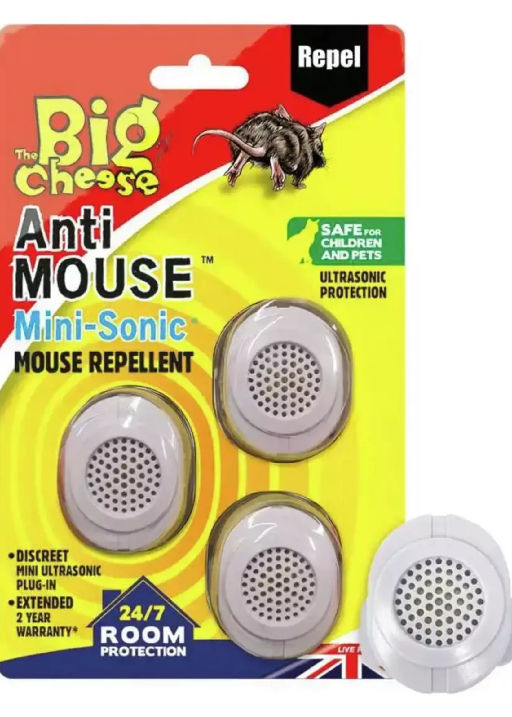 The Big Cheese (STV ) Anti Mouse Mini Sonic Repeller 3 Pack