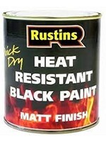 Rustins Rustins Quick Dry Heat Resistant Matt Black Paint 250ML