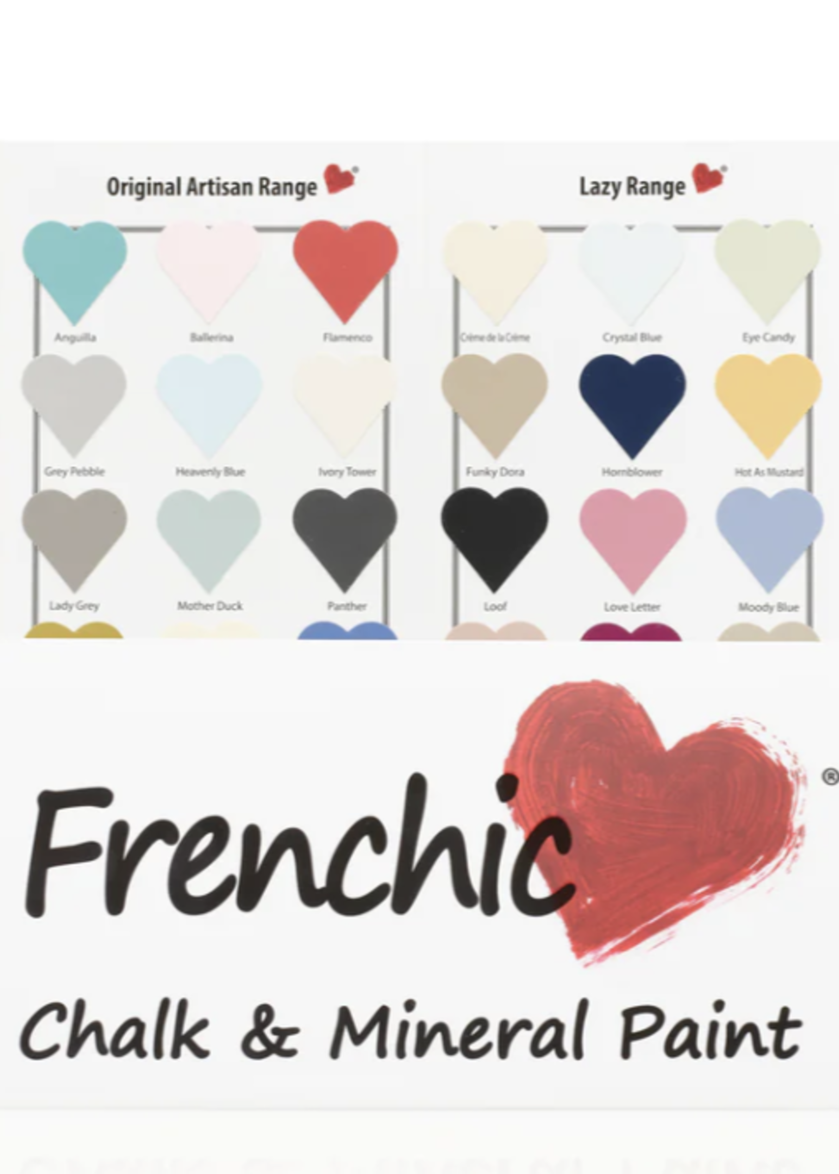 Frenchic Paint Frenchic Colour Chart - Ranges