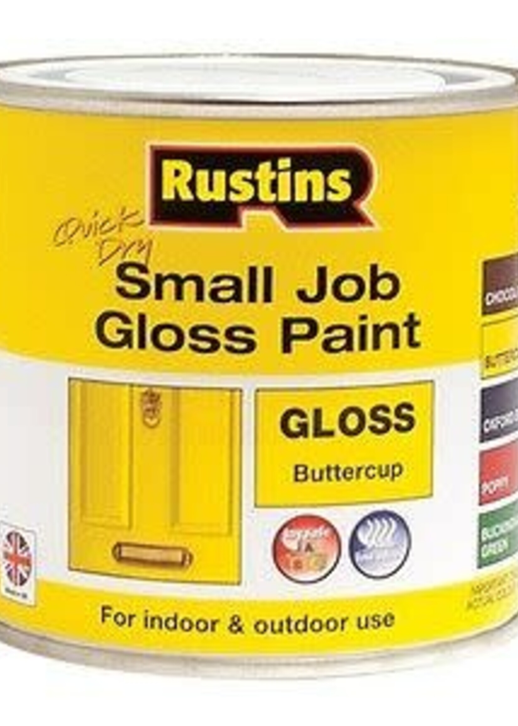 Rustins Small Job Gloss Paint 250ml Buttercup