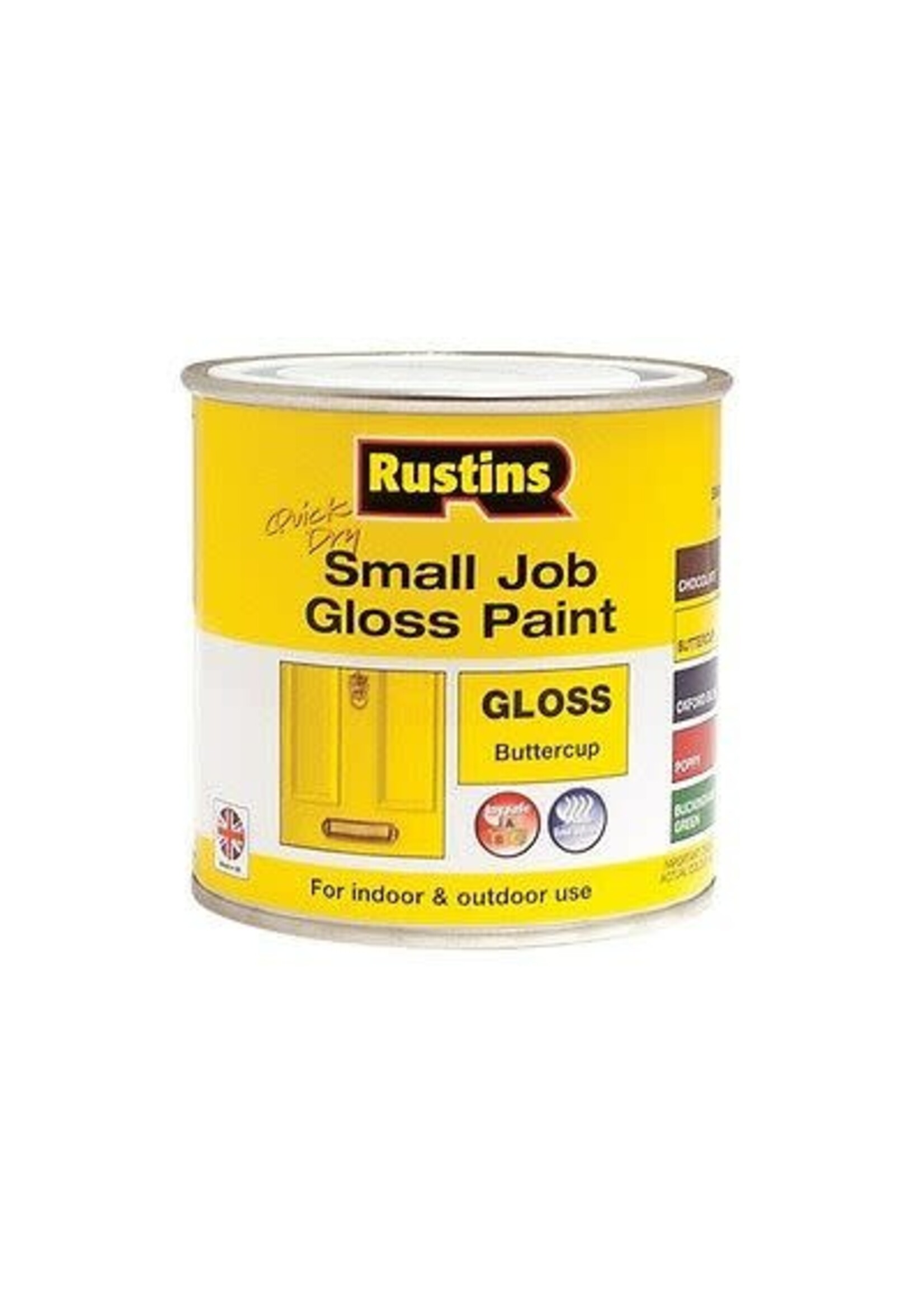 Rustins Small Job Gloss Paint 250ml Buttercup