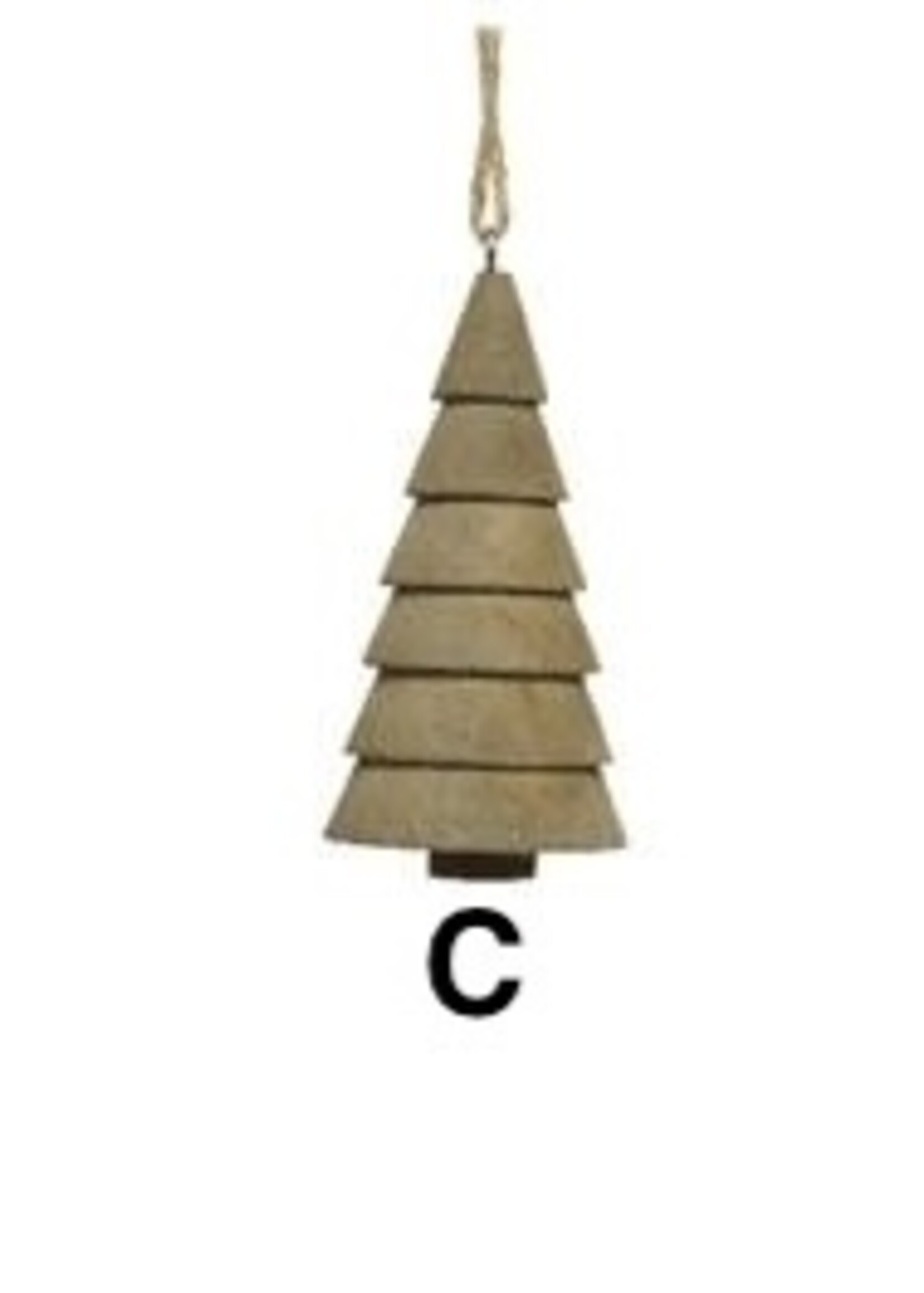 Decoris Natural Wooden Mini Tree Hanging Decoration