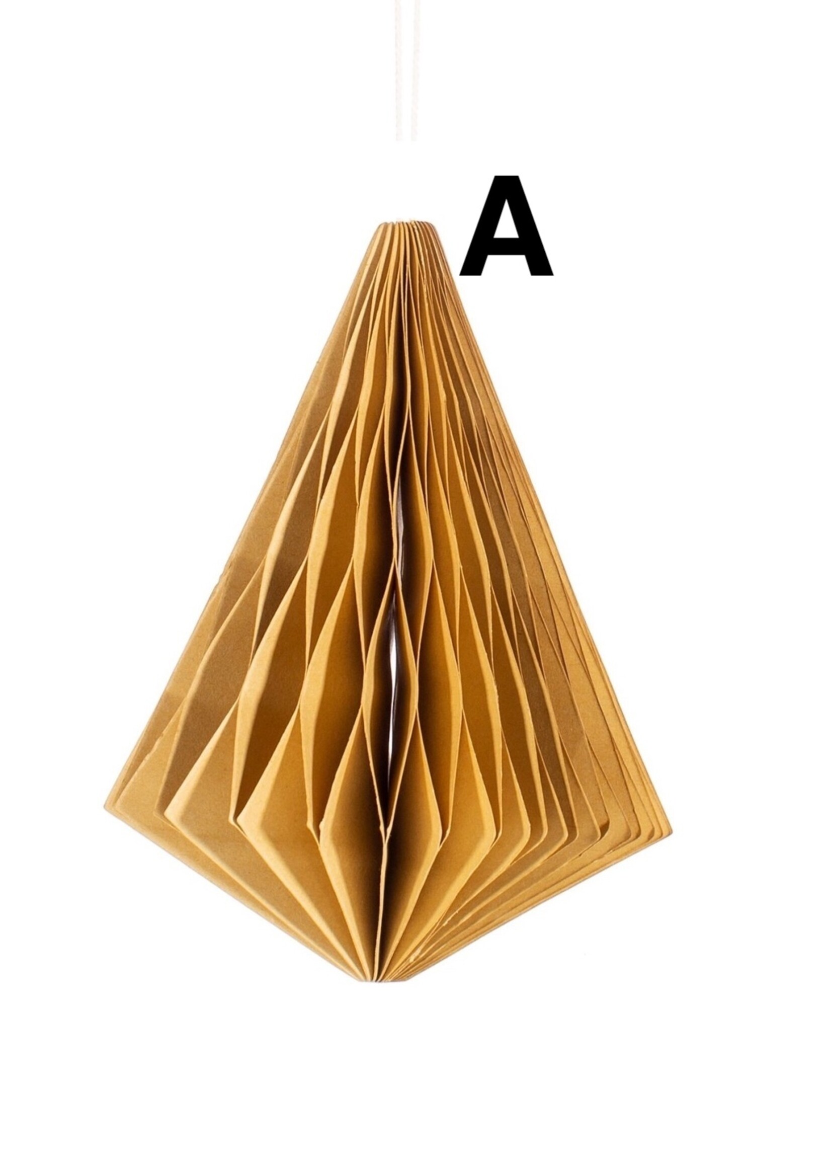 Sass & Belle Sass & Belle Kraft Tree or Diamond Paper Honeycomb Hanging Decoration (price is for one)