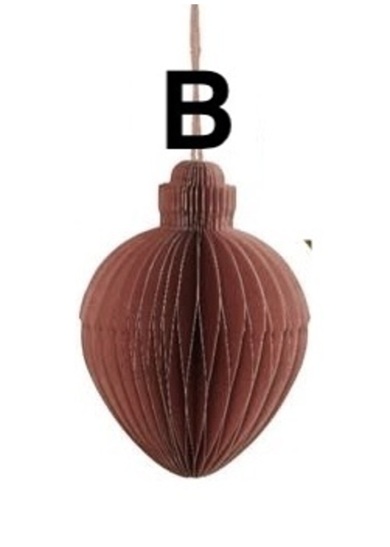 Decoris Paper Cone Hanging Baubles choice of 4 Assorted colours