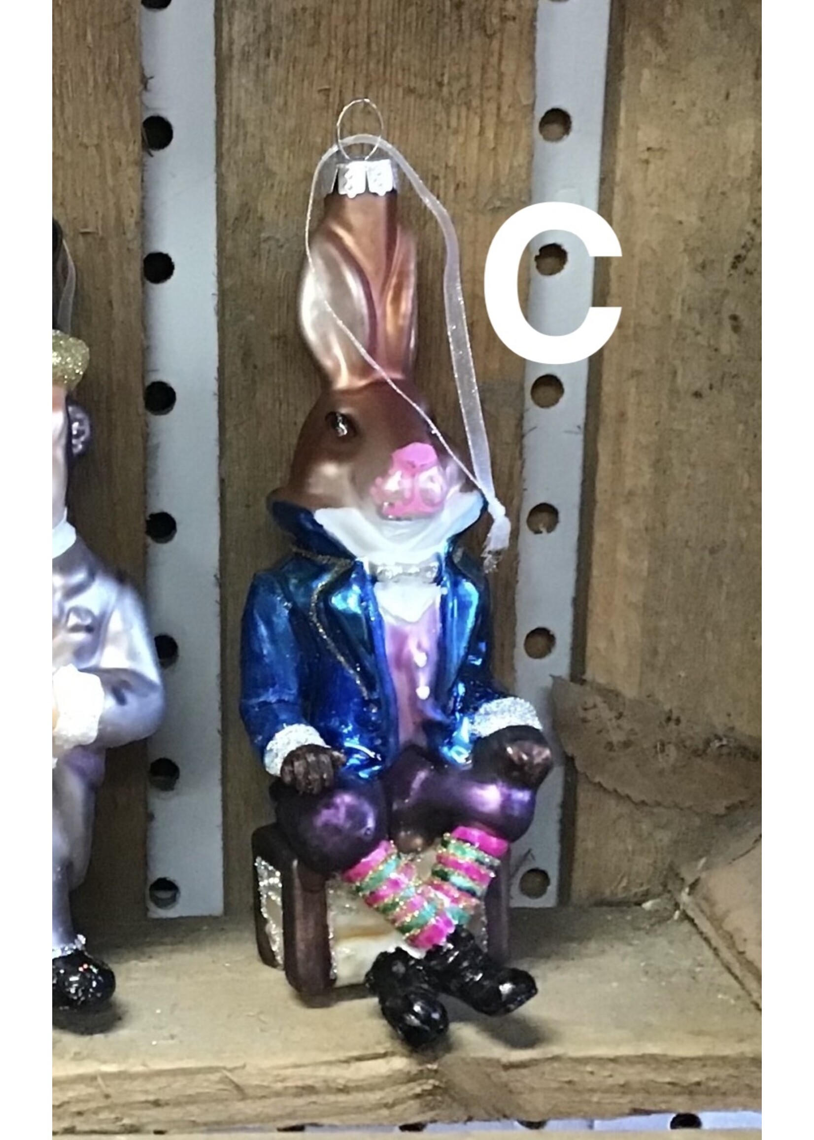 Decoris Monkey or Rabbit Bauble 3 Designs