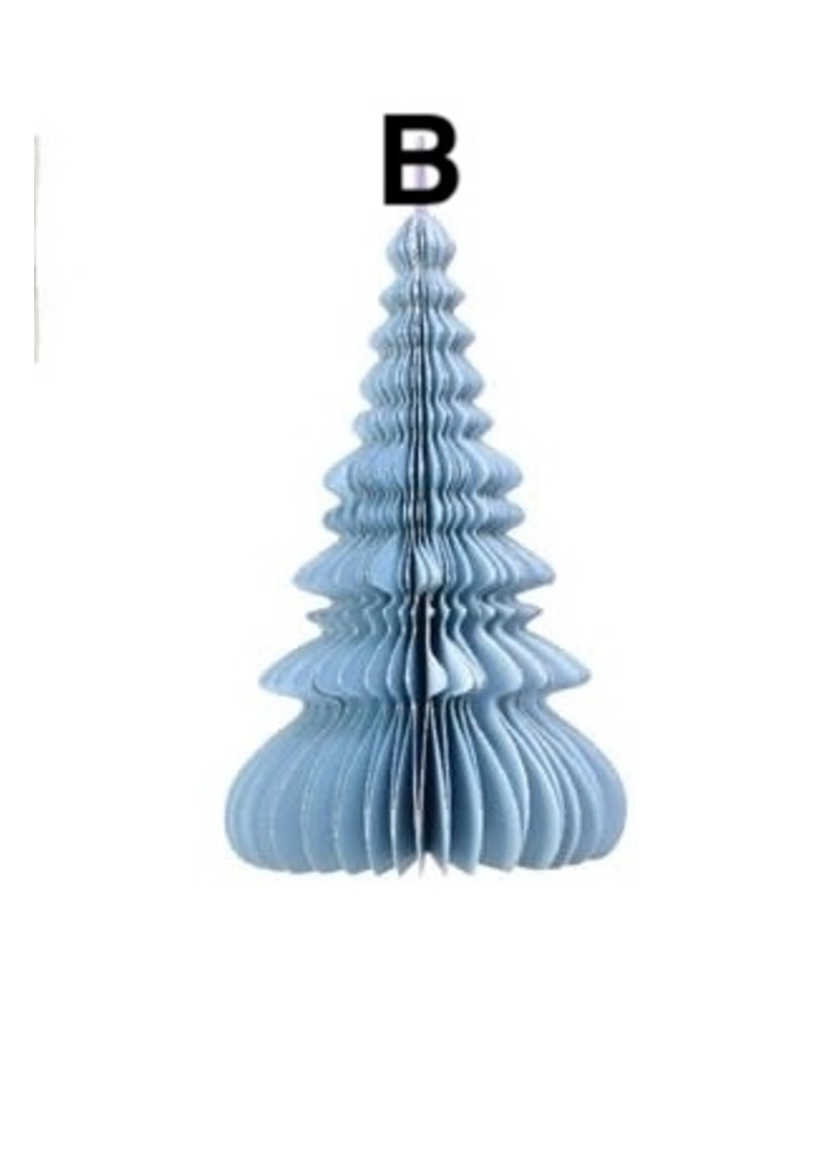 Decoris Green, Blue, Cream - Tree Paper Honeycomb Hanging Decoration 28cm (Price is for one)
