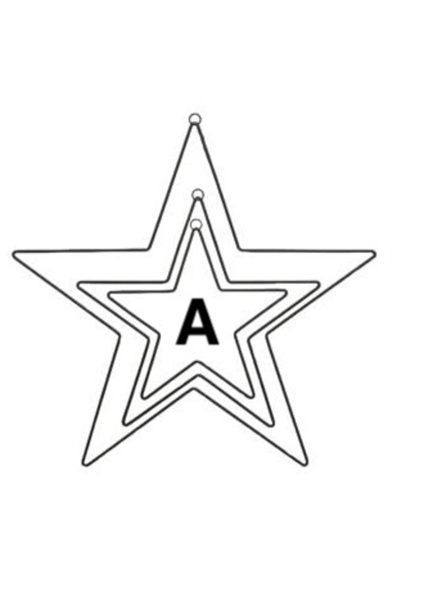 Decoris Iron Star Set 3 Black or Gold (price is for one pack)