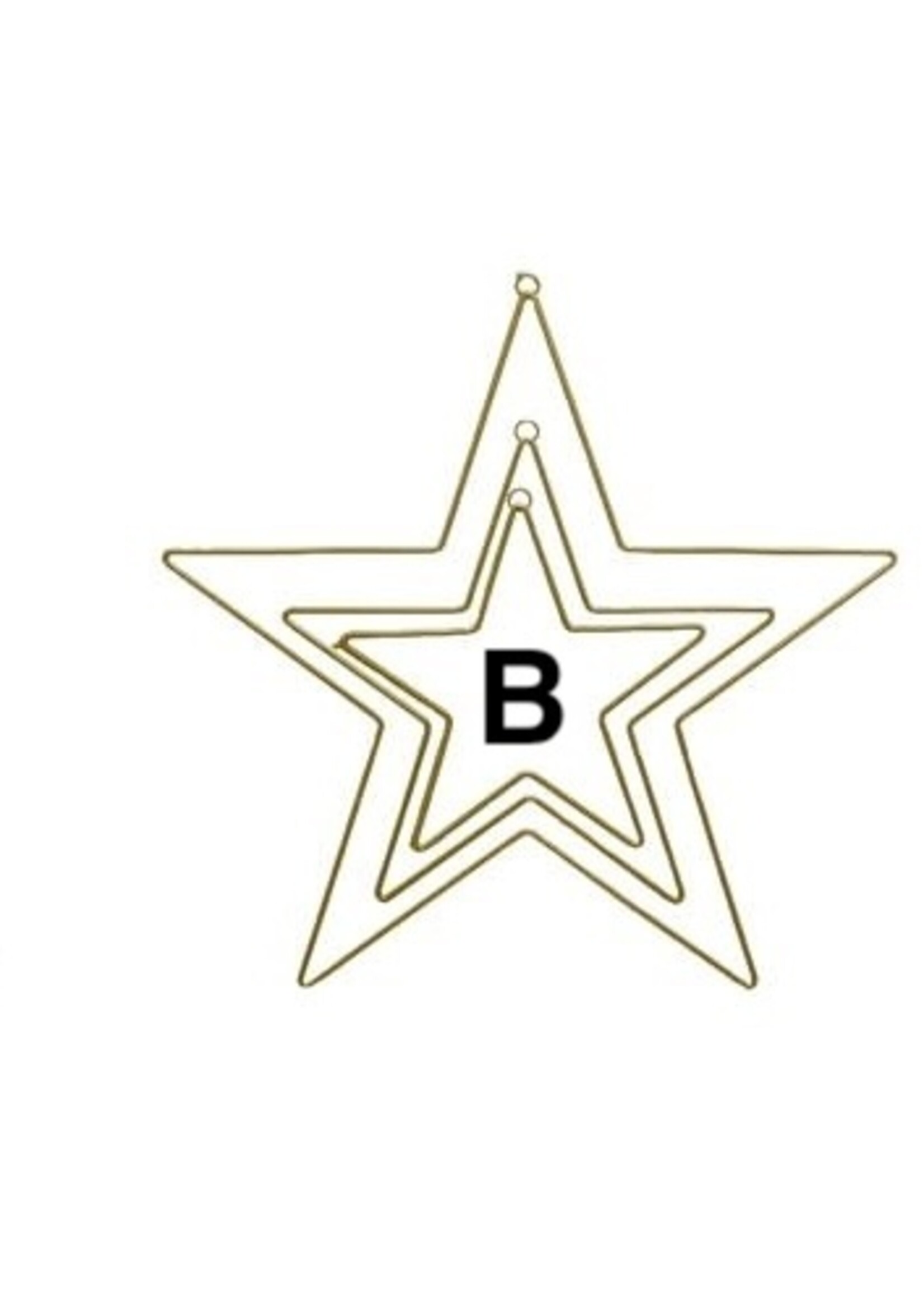 Decoris Iron Star Set 3 Black or Gold (price is for one pack)